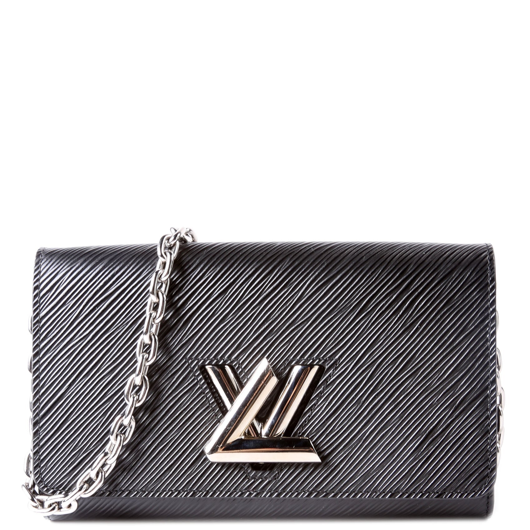 Twist Chain Wallet Epi Black/Silver