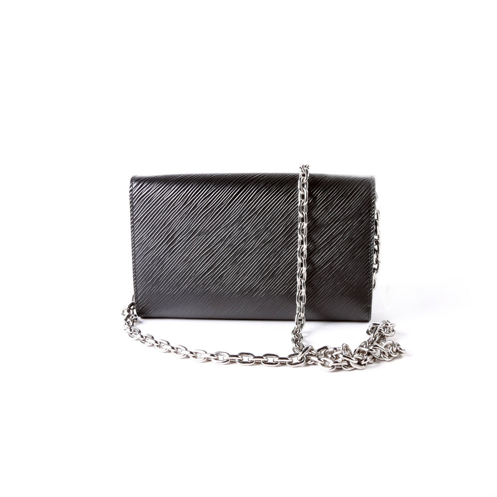 Twist Chain Wallet Epi Black/Silver