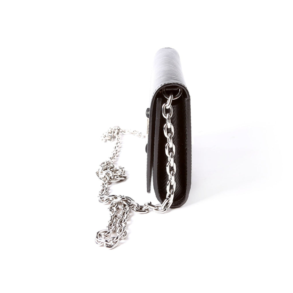 Twist Chain Wallet Epi Black/Silver