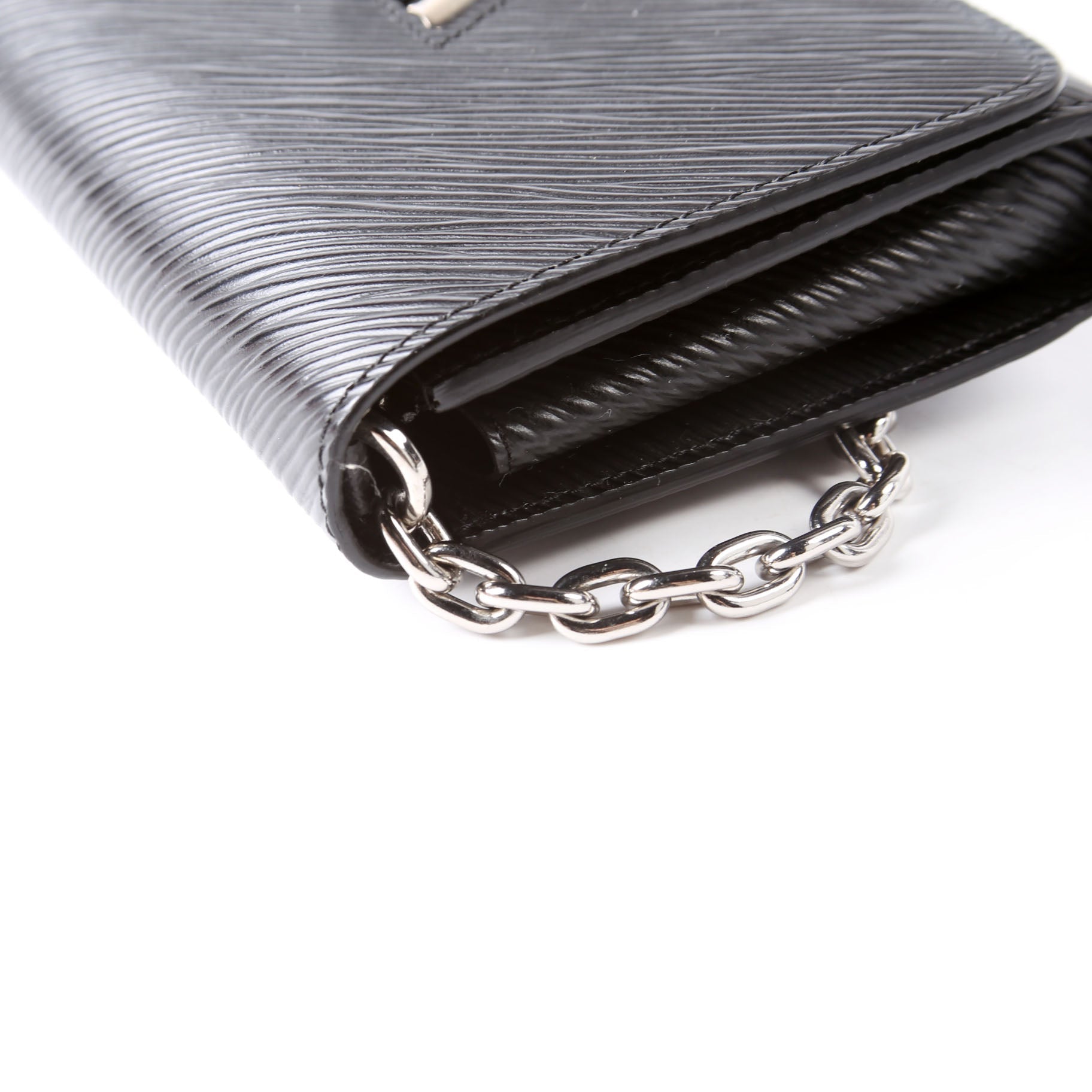 Twist Chain Wallet Epi Black/Silver