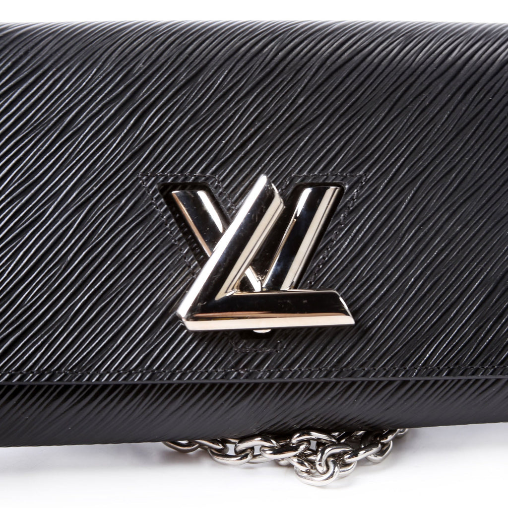 Twist Chain Wallet Epi Black/Silver