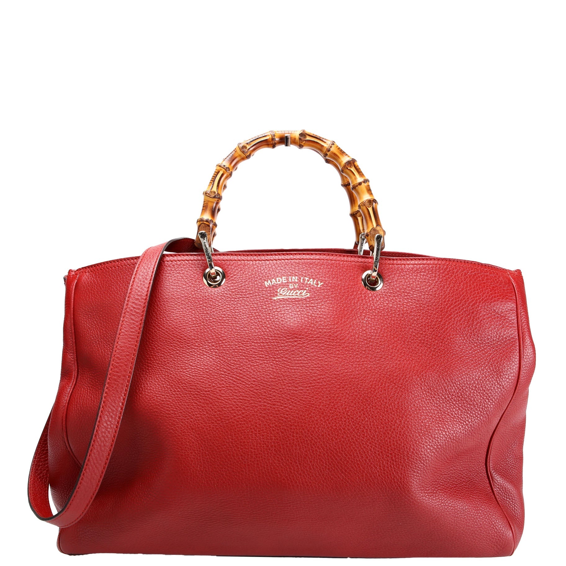 Gucci 323658 Bamboo Shopper Leather Large Tote