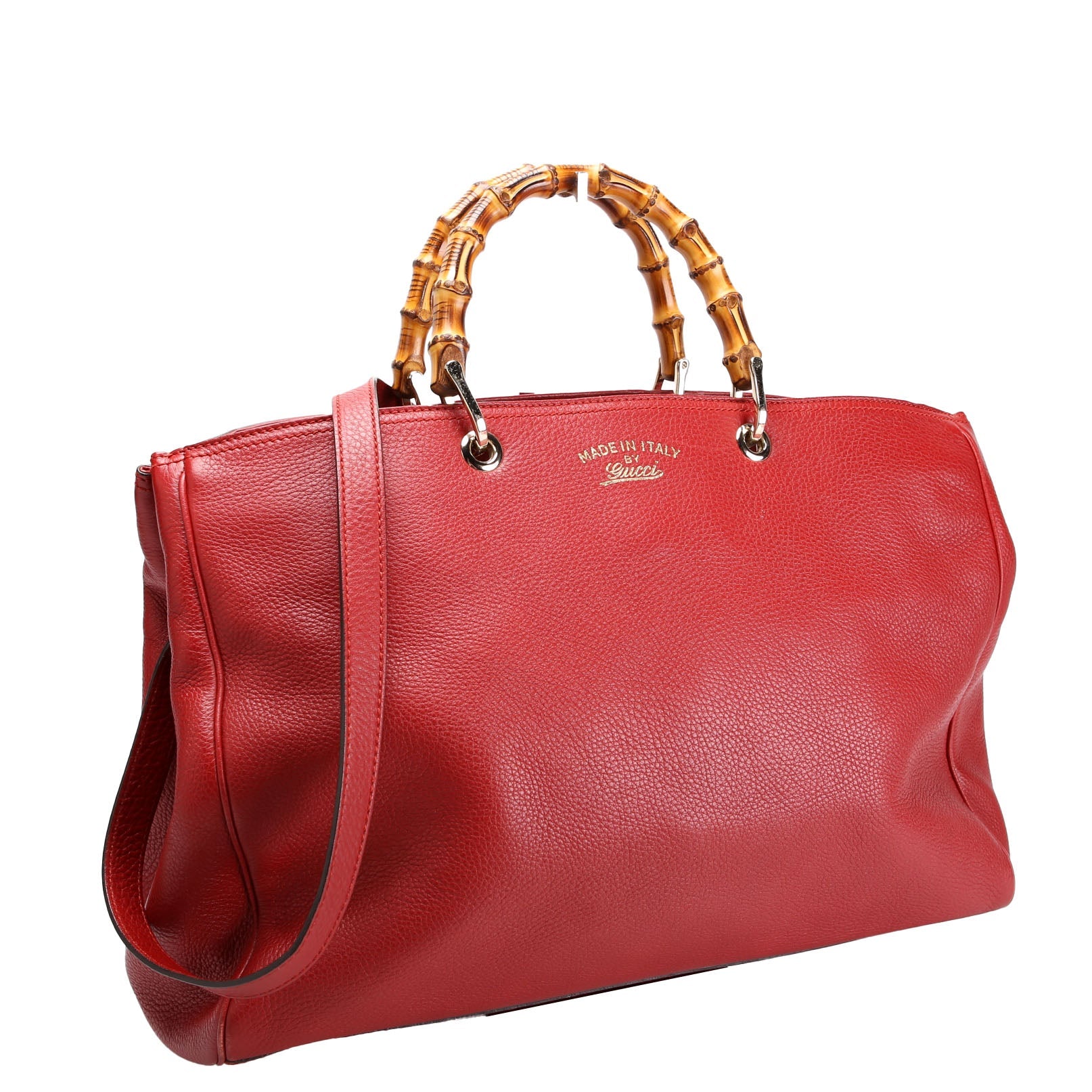 Gucci 323658 Bamboo Shopper Leather Large Tote