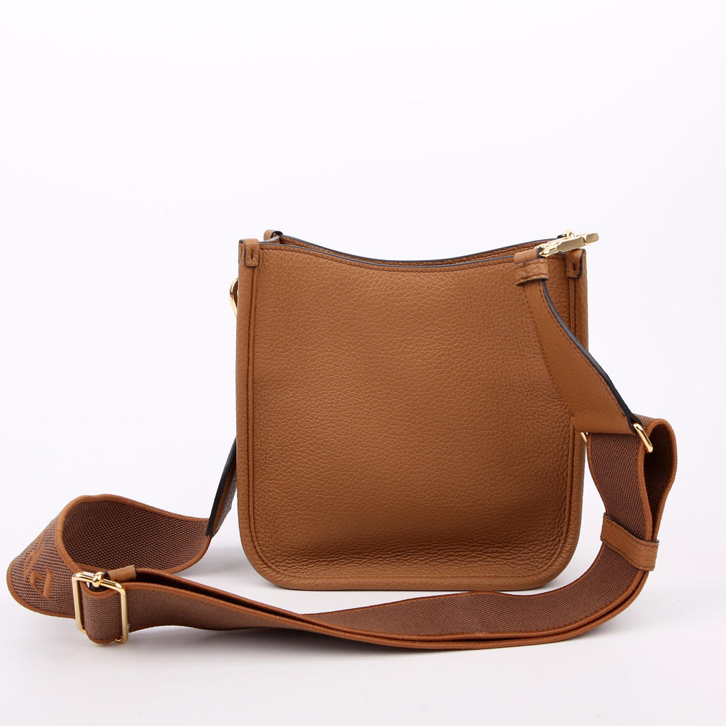 Prada 1BH191 Leather Mini Shoulder Bag Brown