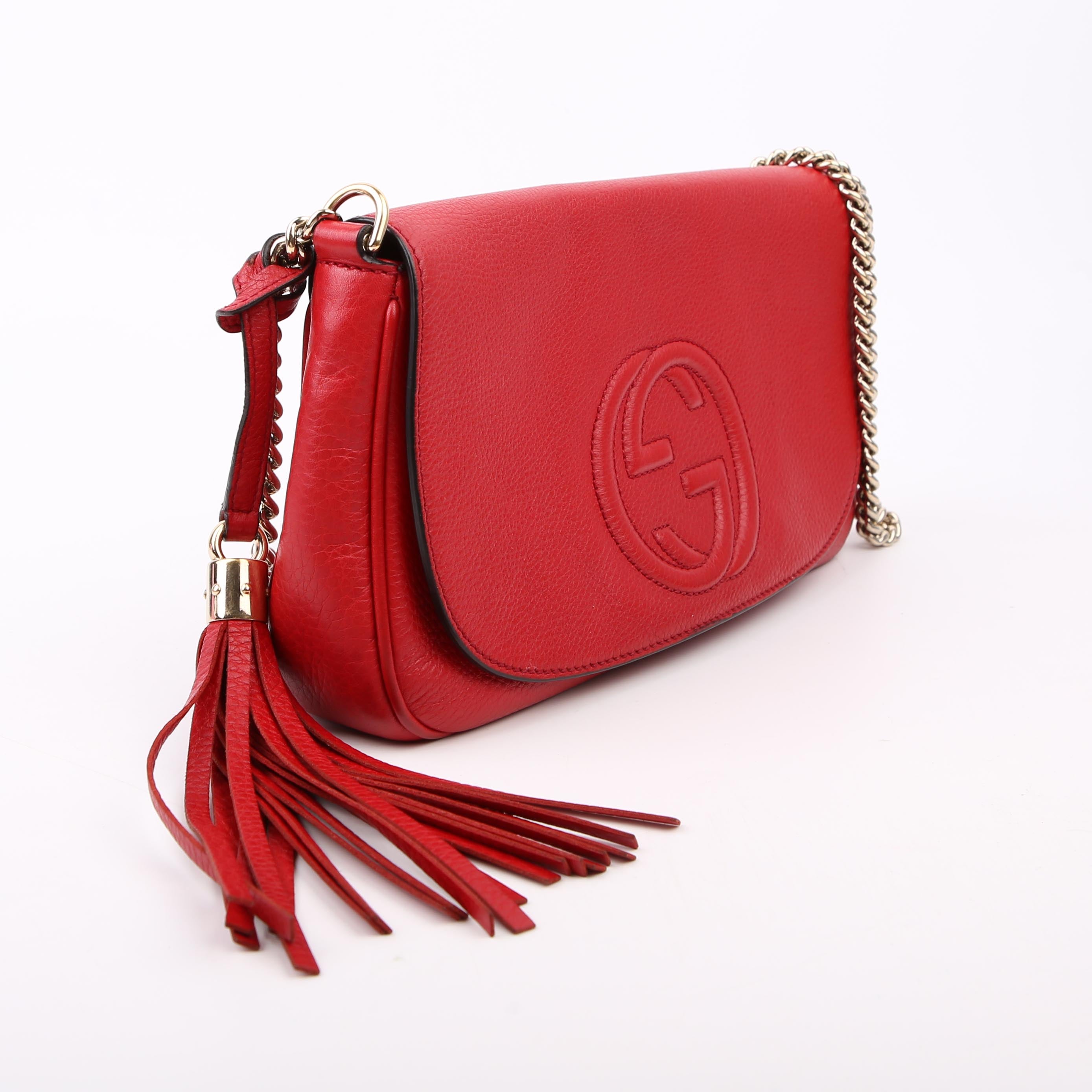 Gucci 336752 Soho Chain Crossbody Medium Red