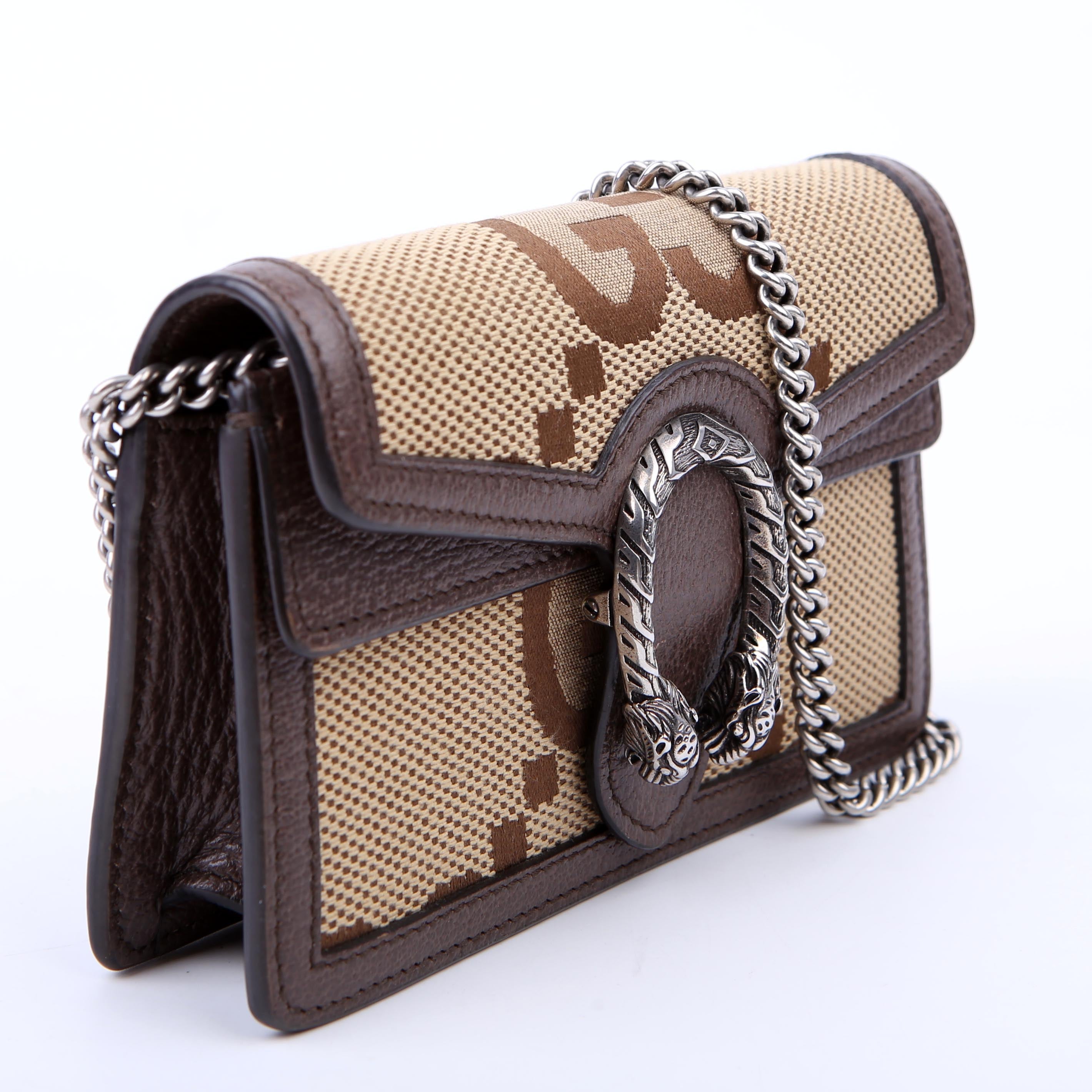 Gucci 476432 Dionysus Jumbo GG Super Mini Brown