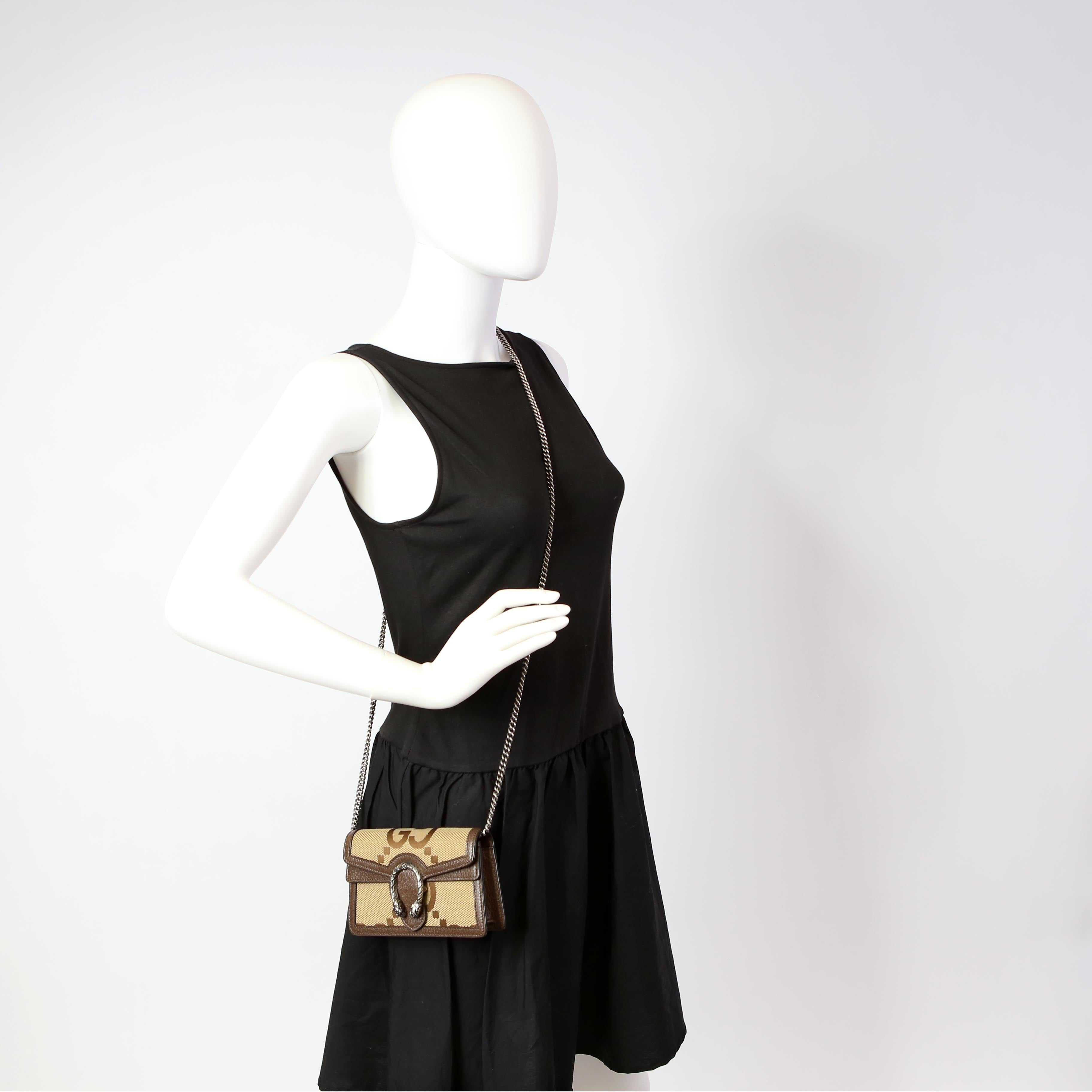 Gucci 476432 Dionysus Jumbo GG Super Mini Brown