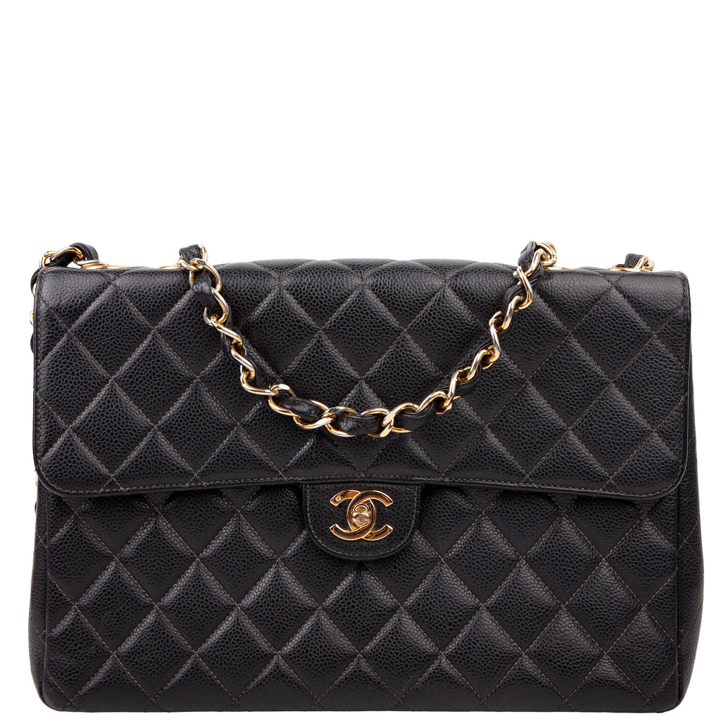 Classic Flap Jumbo Caviar 06-09M Black
