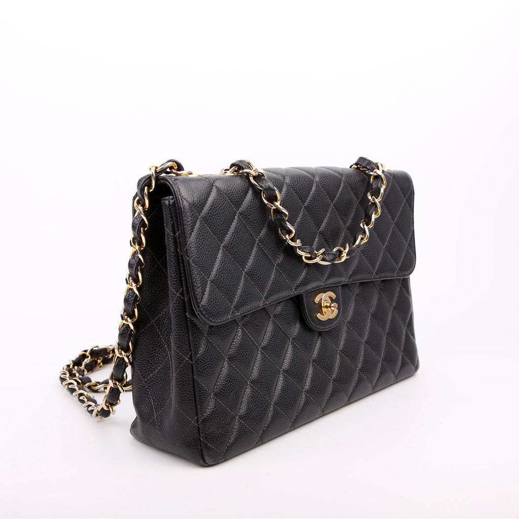 Classic Flap Jumbo Caviar 06-09M Black