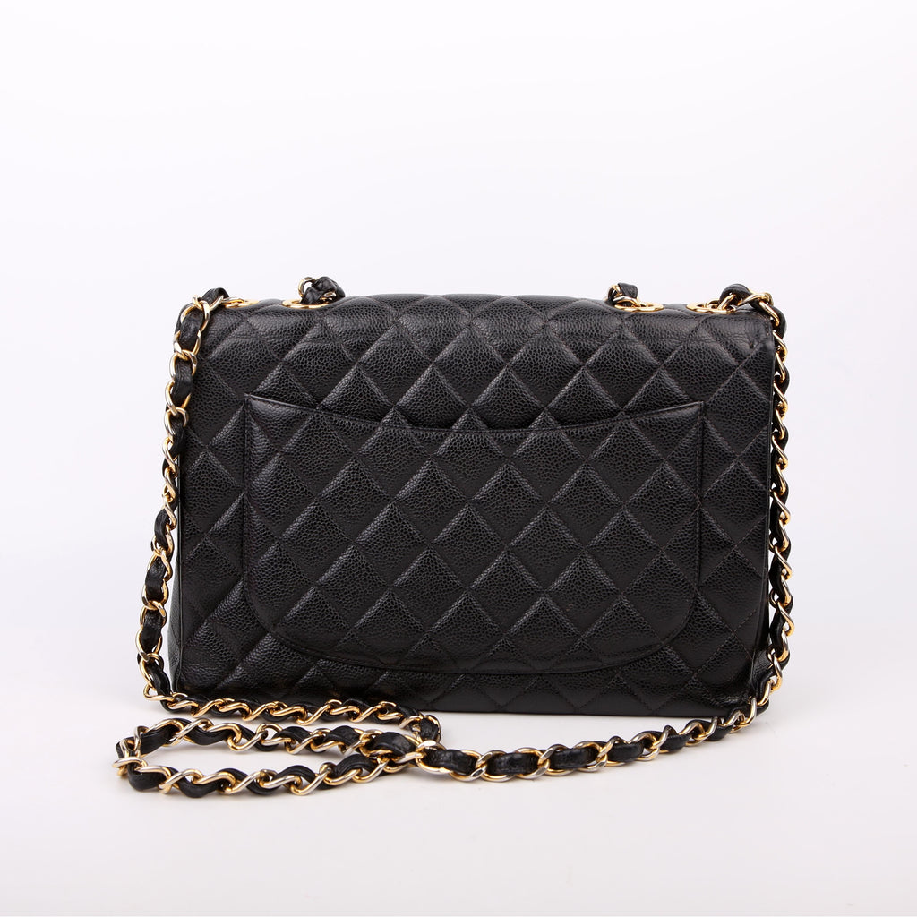 Classic Flap Jumbo Caviar 06-09M Black