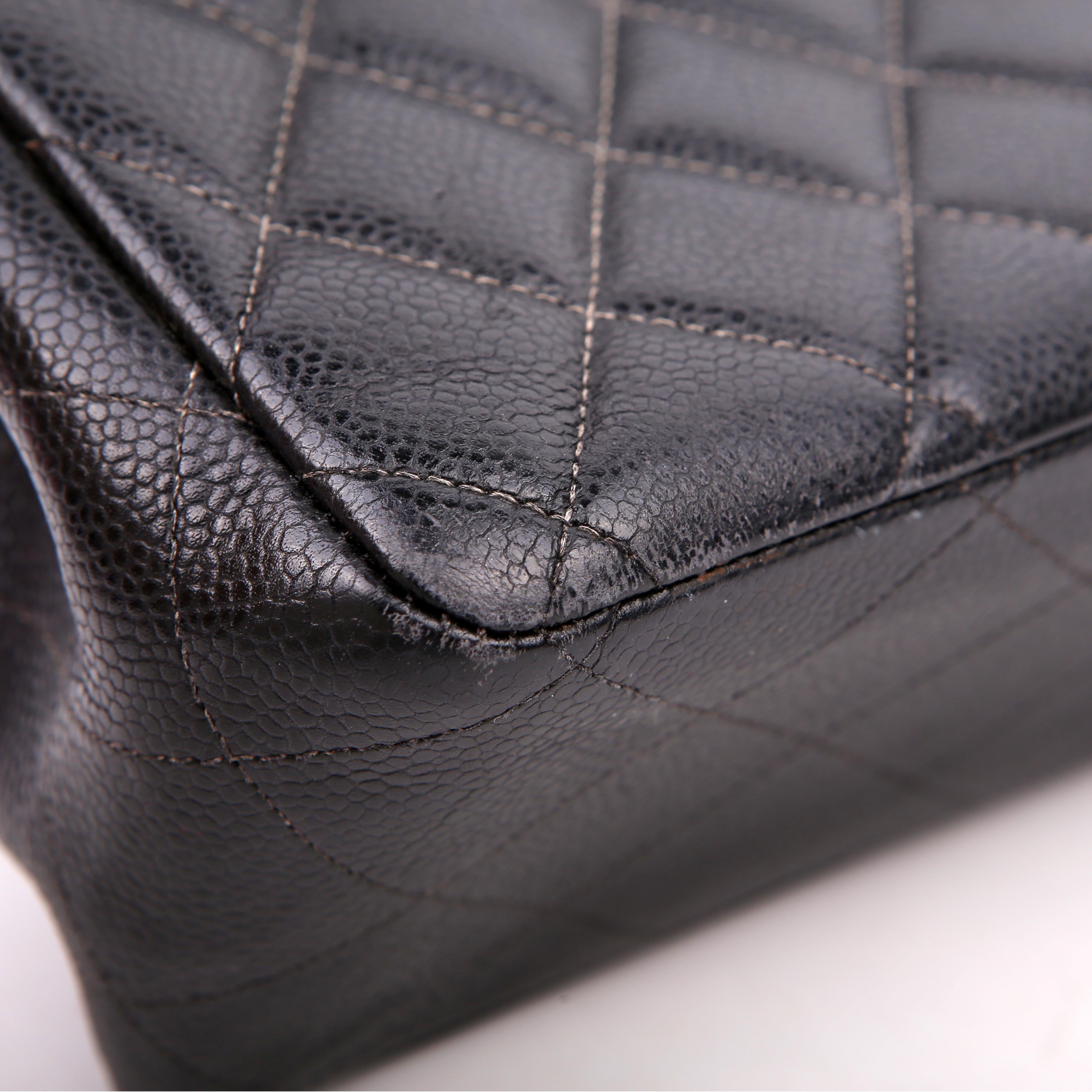 Classic Flap Jumbo Caviar 06-09M Black