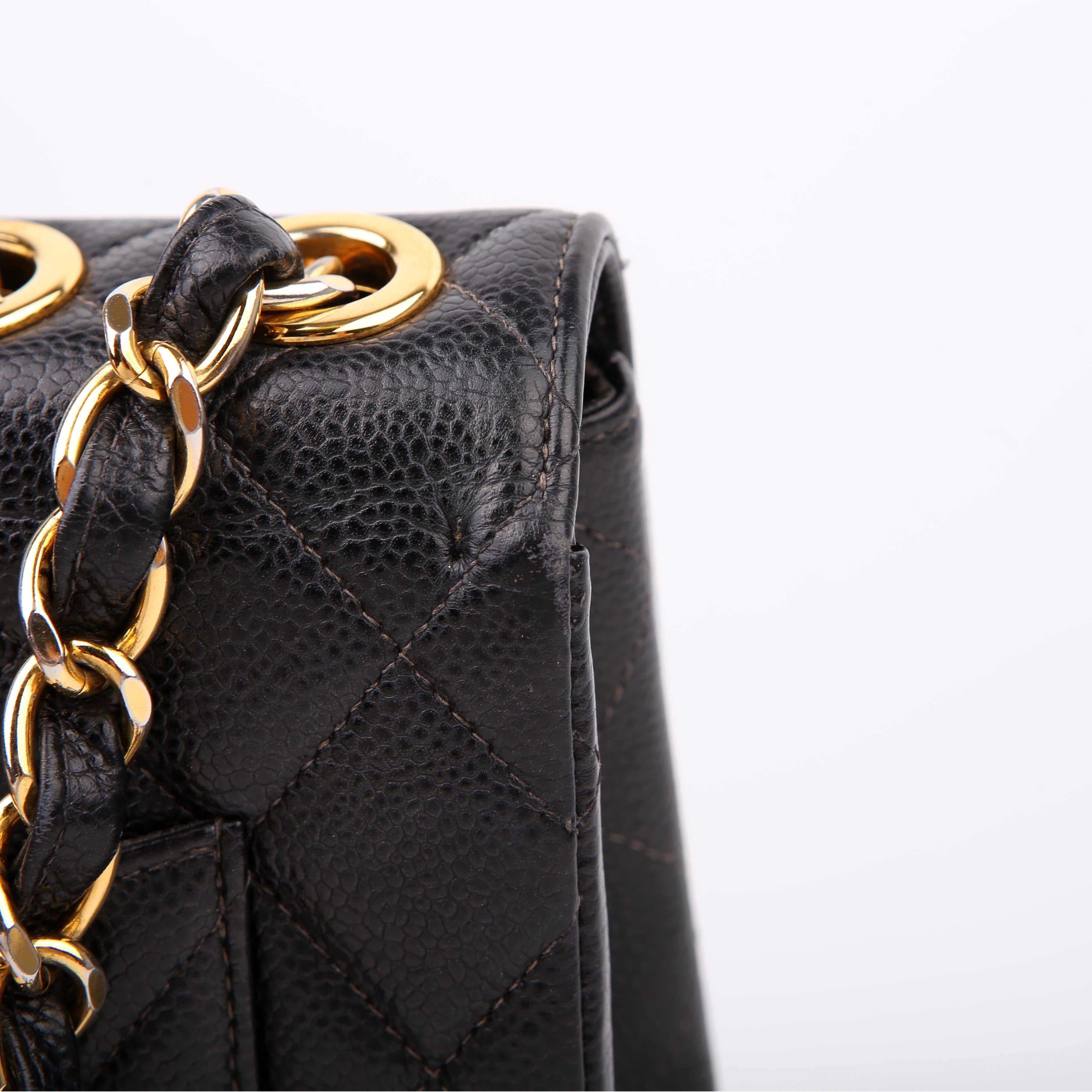 Classic Flap Jumbo Caviar 06-09M Black