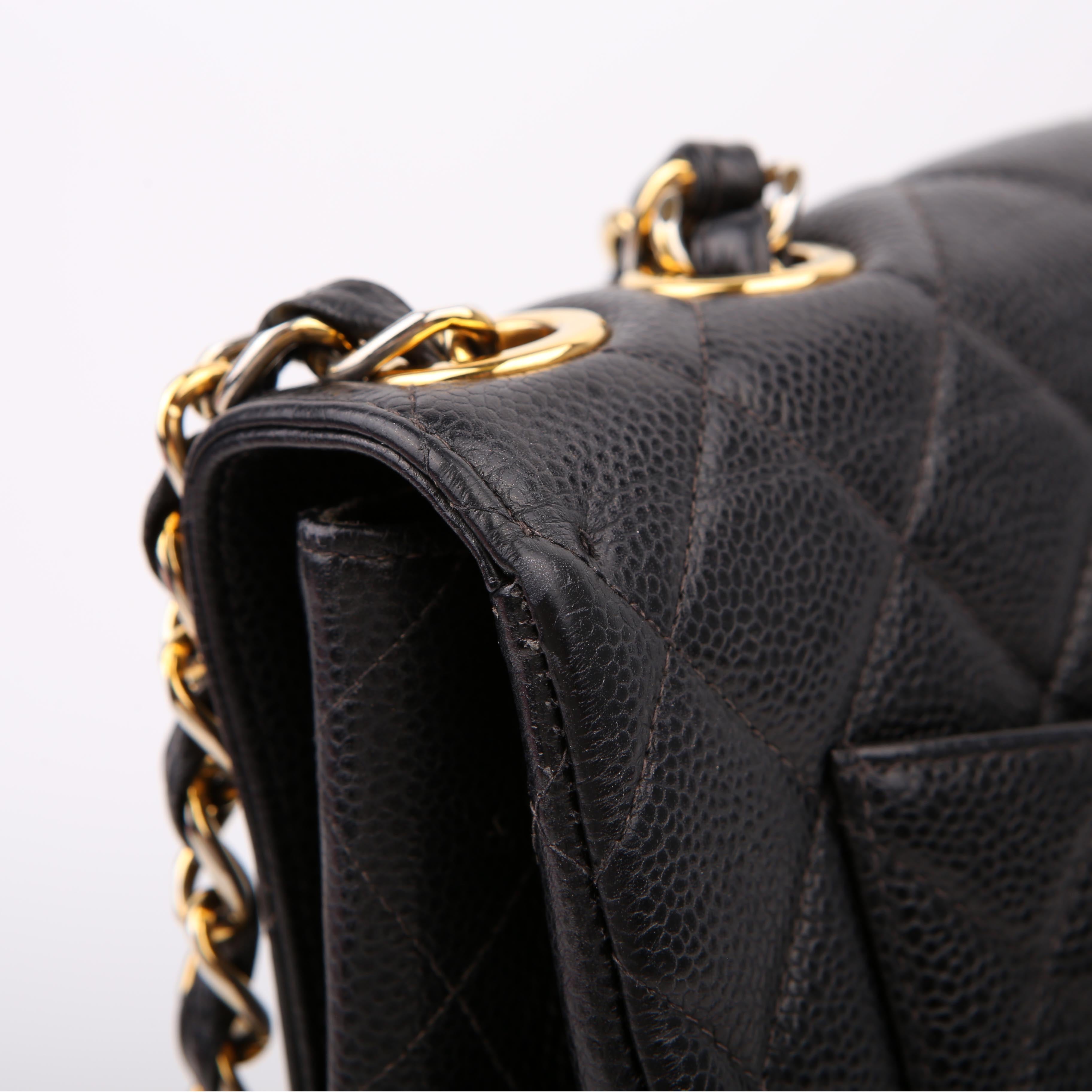 Classic Flap Jumbo Caviar 06-09M Black