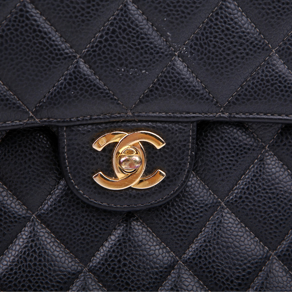Classic Flap Jumbo Caviar 06-09M Black