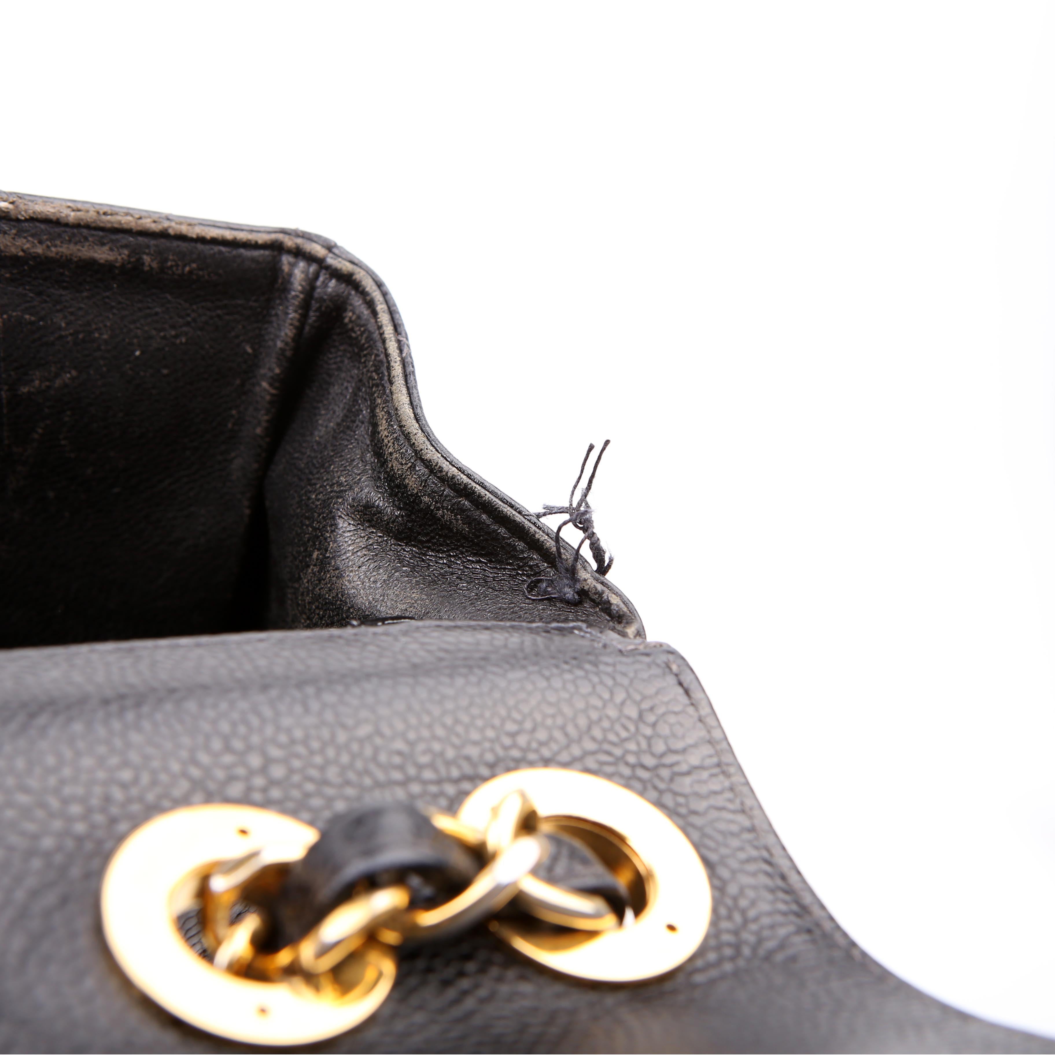 Classic Flap Jumbo Caviar 06-09M Black