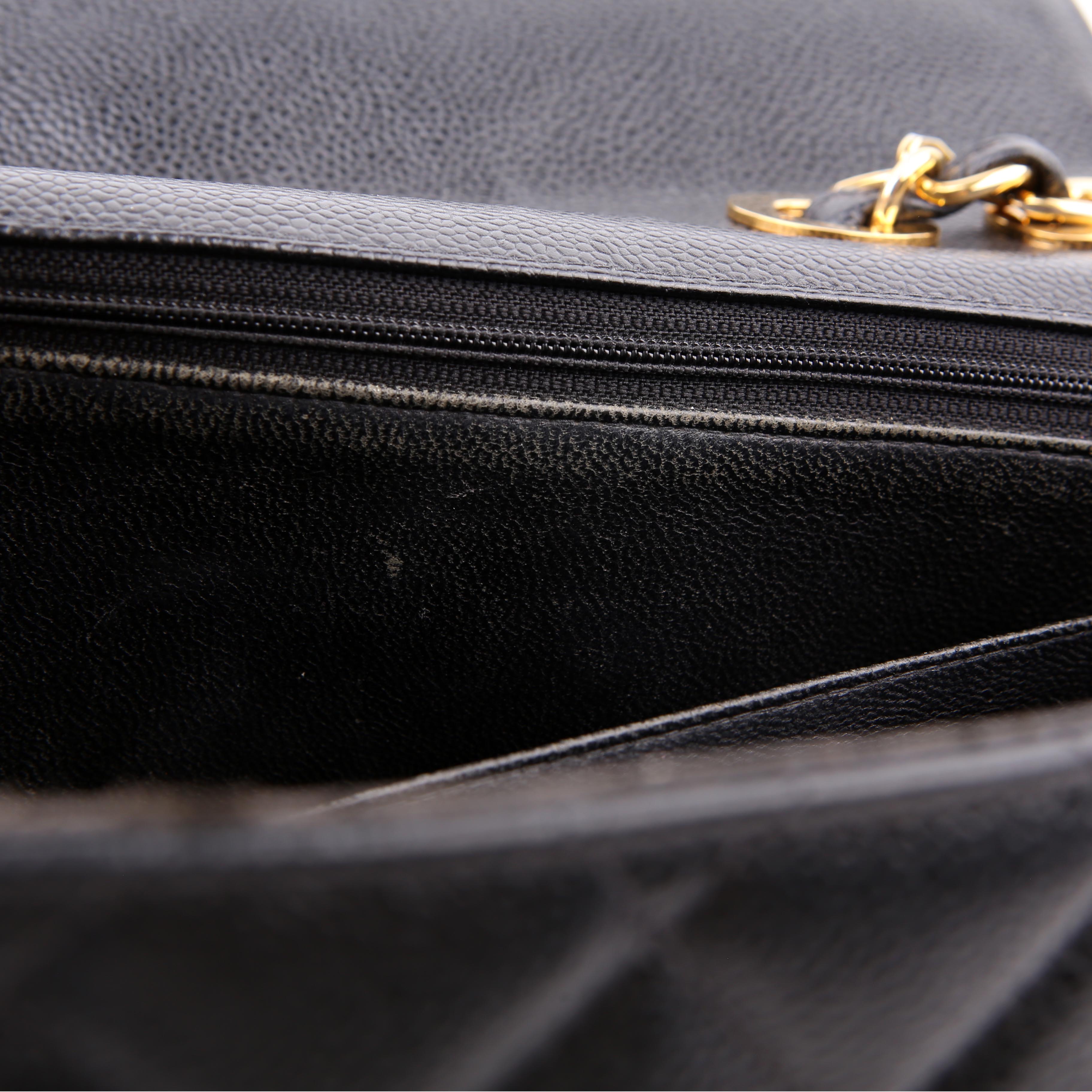 Classic Flap Jumbo Caviar 06-09M Black