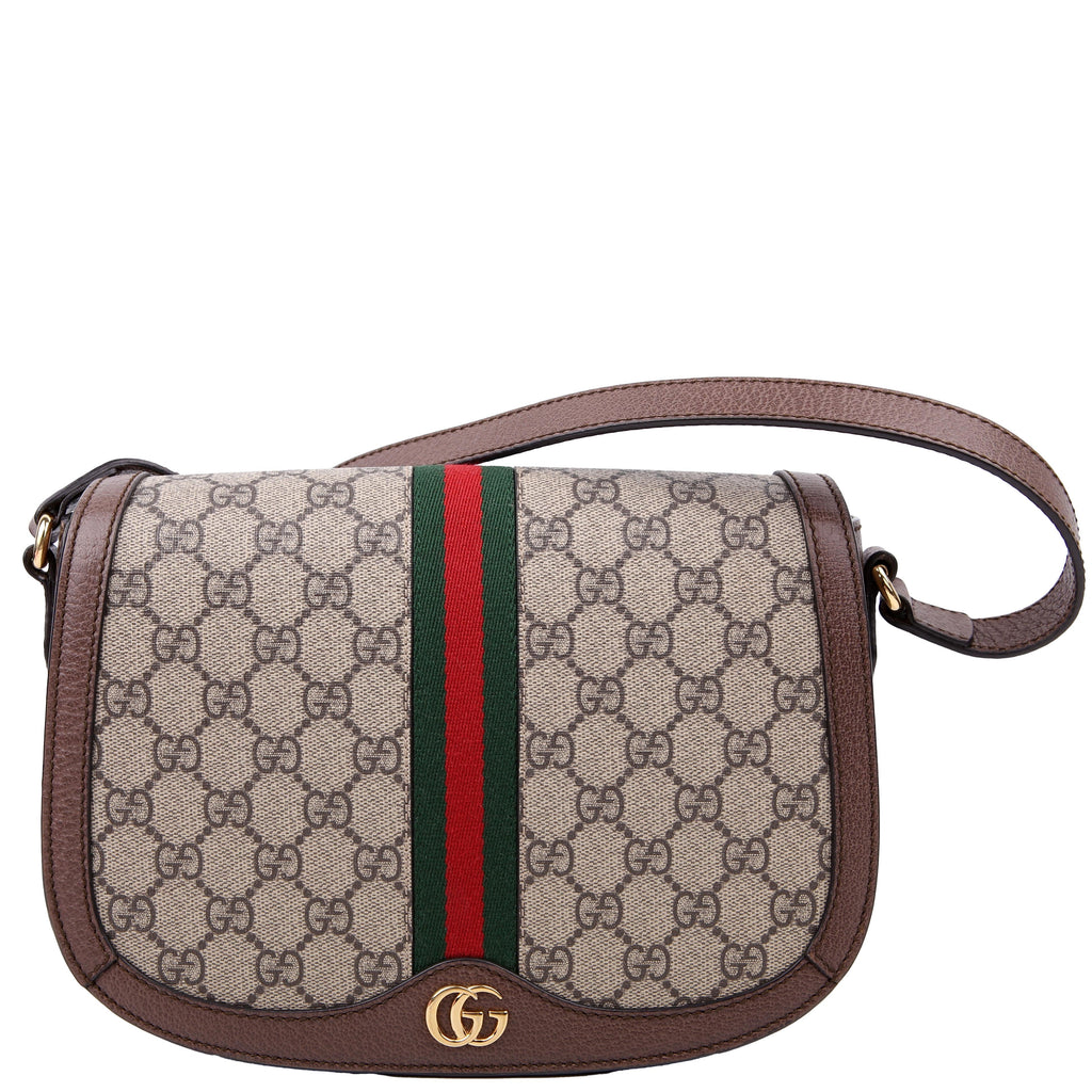 Gucci 601044 Ophidia GG Supreme Small Shoulder Brown
