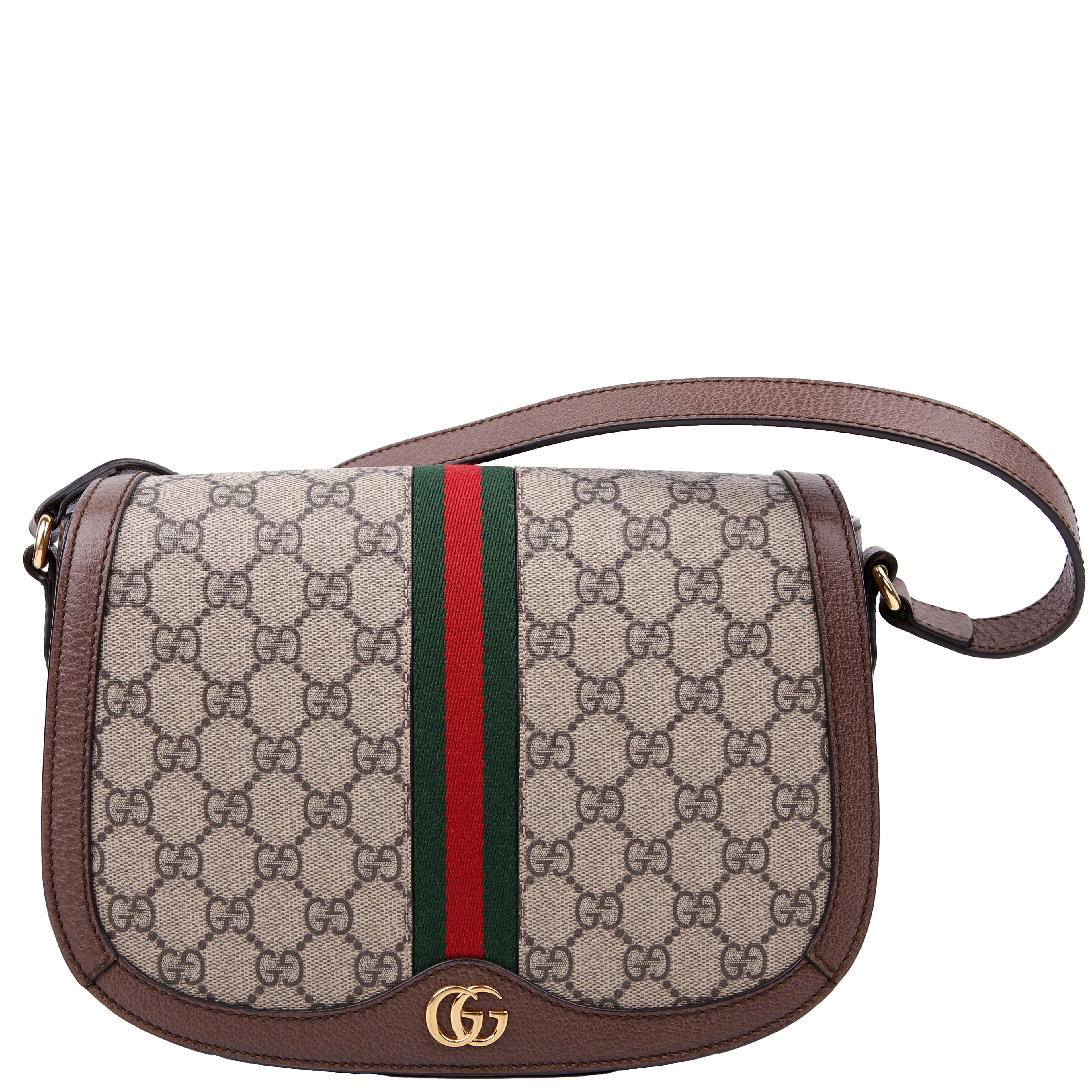 Gucci 601044 Ophidia GG Supreme Small Shoulder Brown