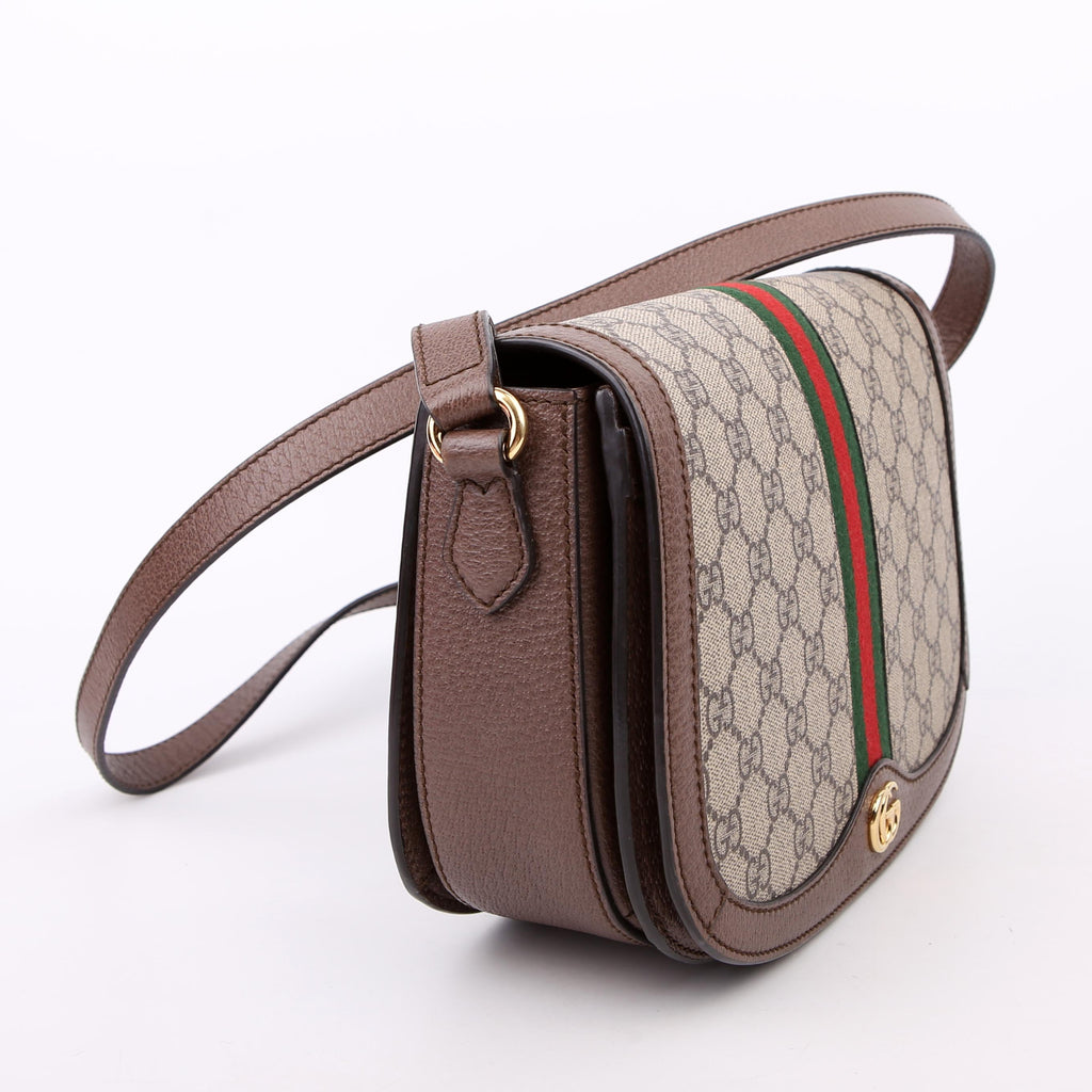 Gucci 601044 Ophidia GG Supreme Small Shoulder Brown