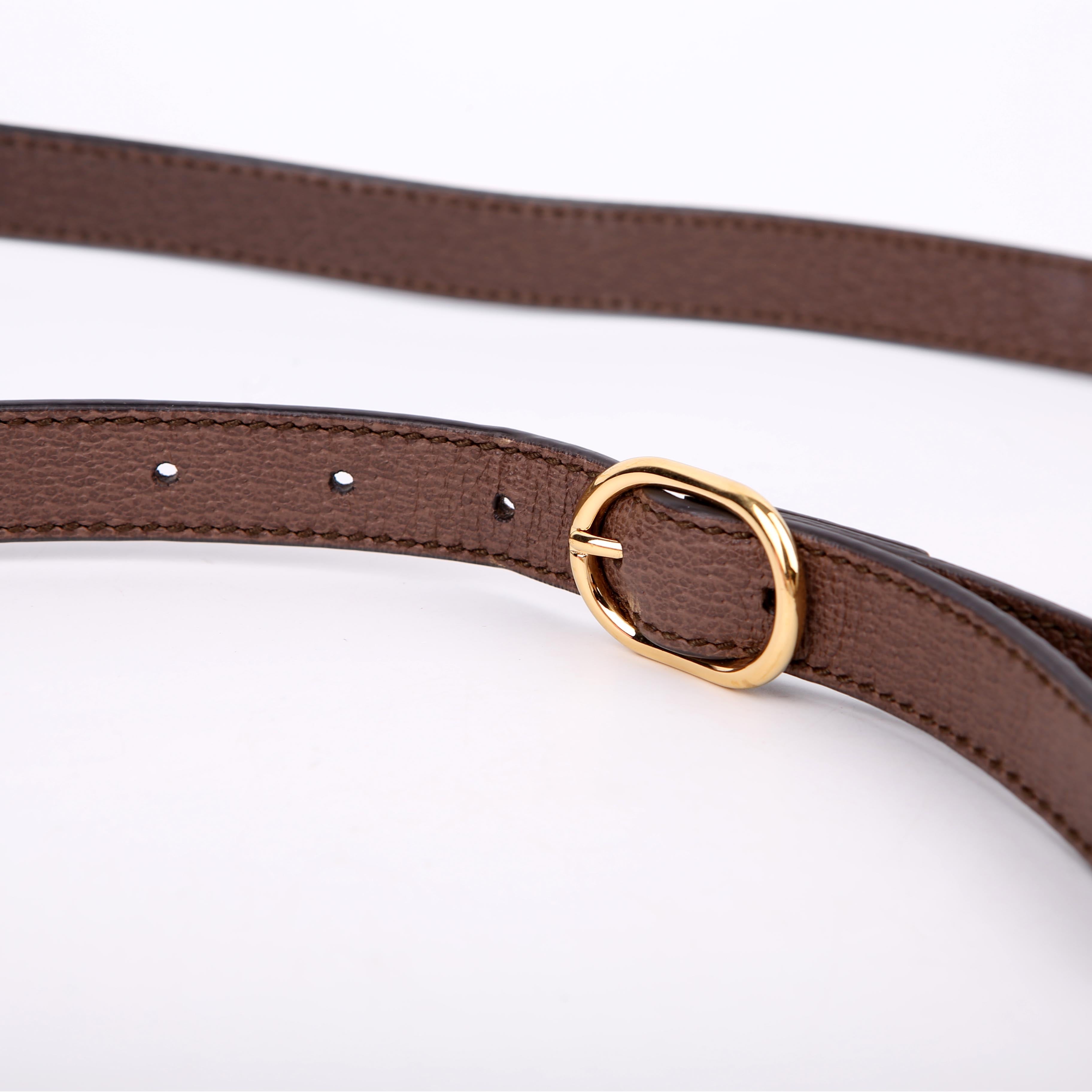 Gucci 601044 Ophidia GG Supreme Small Shoulder Brown