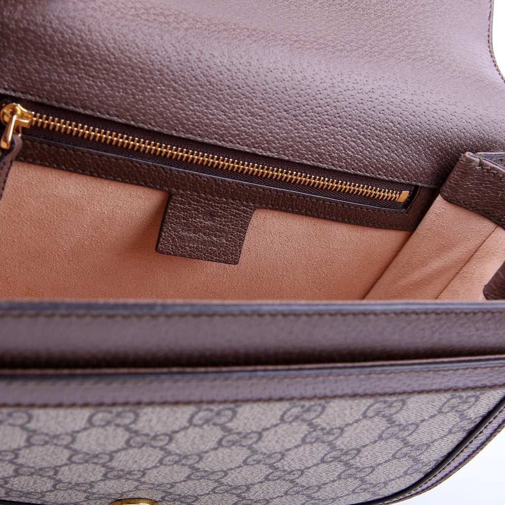 Gucci 601044 Ophidia GG Supreme Small Shoulder Brown