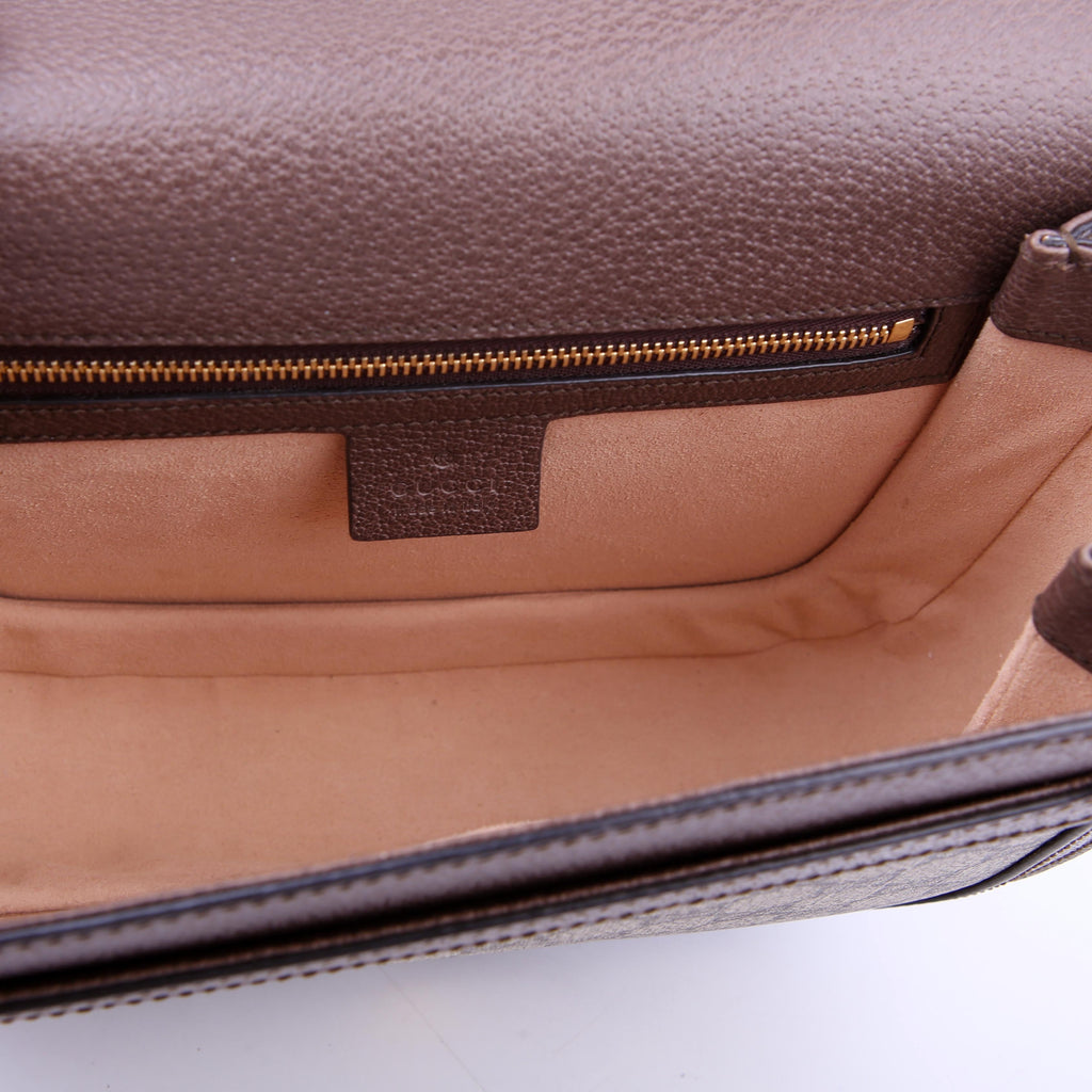 Gucci 601044 Ophidia GG Supreme Small Shoulder Brown