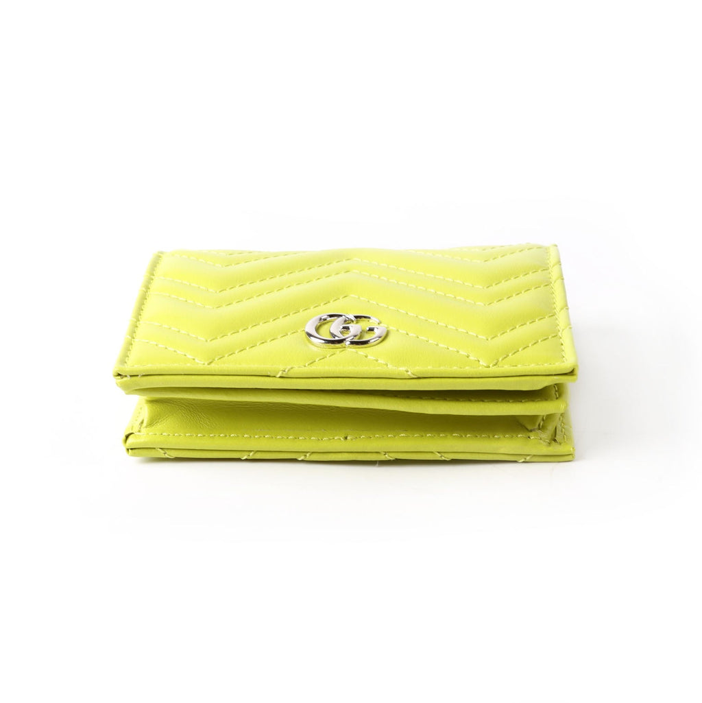 Gucci 466492 GG Marmont Card Case Green