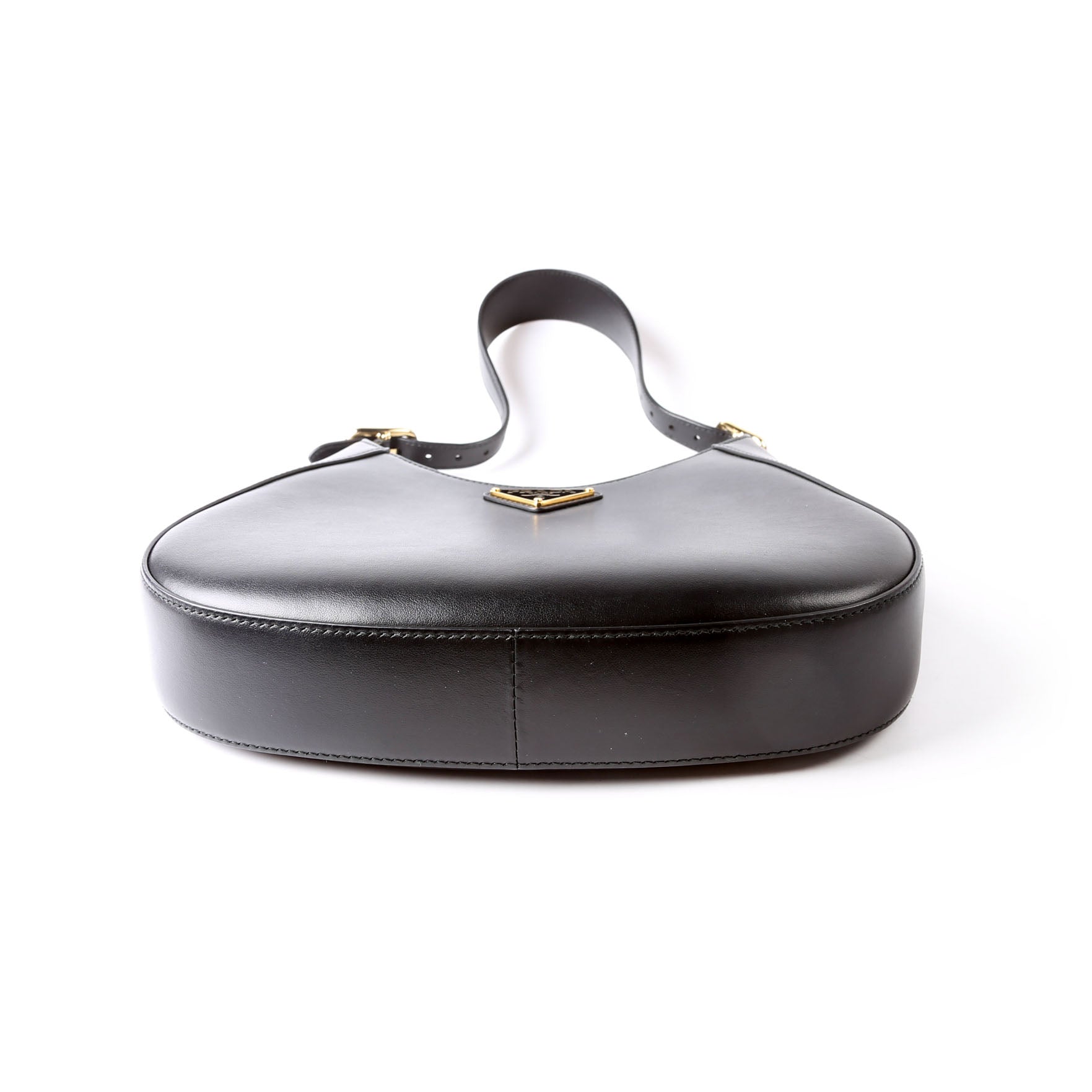 Prada Cleo Box Calfskin Shoulder Bag Black