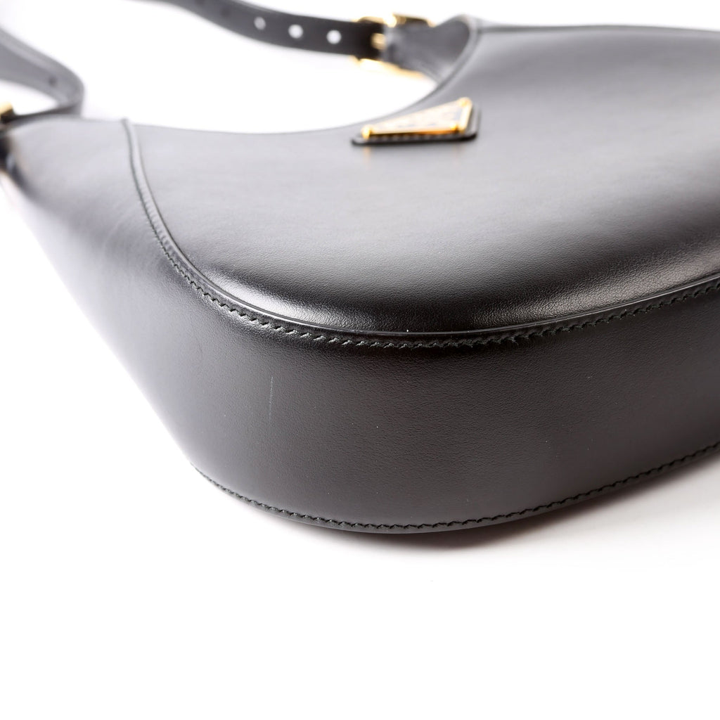 Prada Cleo Box Calfskin Shoulder Bag Black