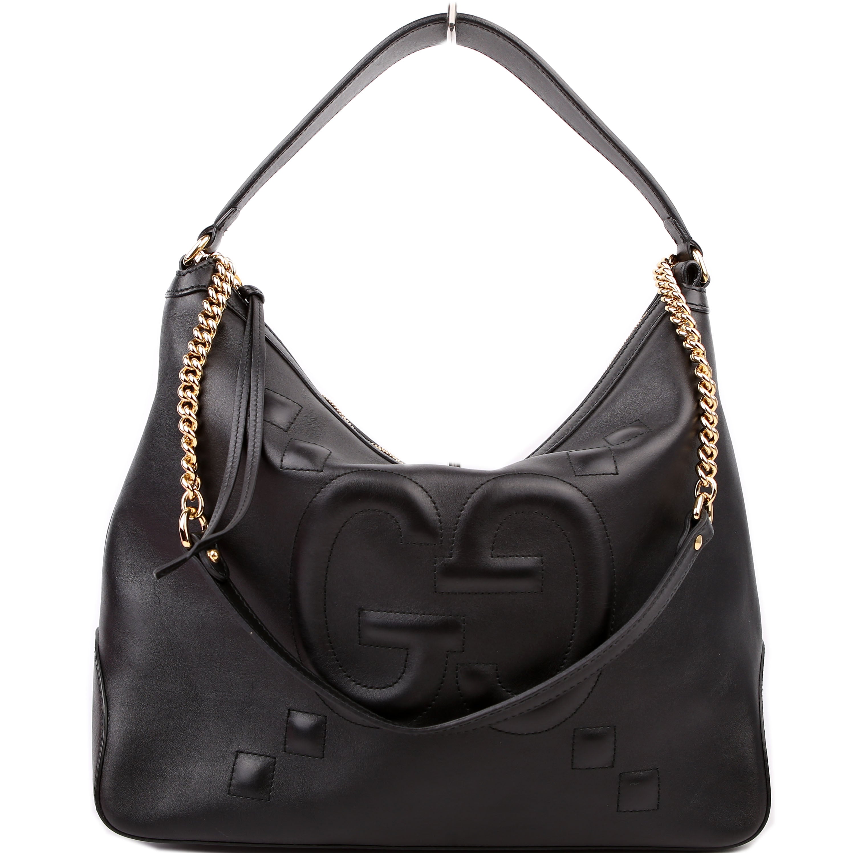 Gucci 474988 GG Embossed Apollo Hobo Large Black