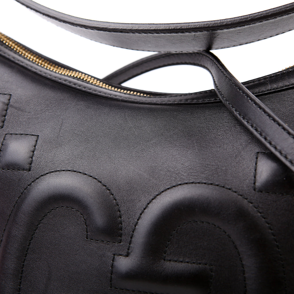 Gucci 474988 GG Embossed Apollo Hobo Large Black