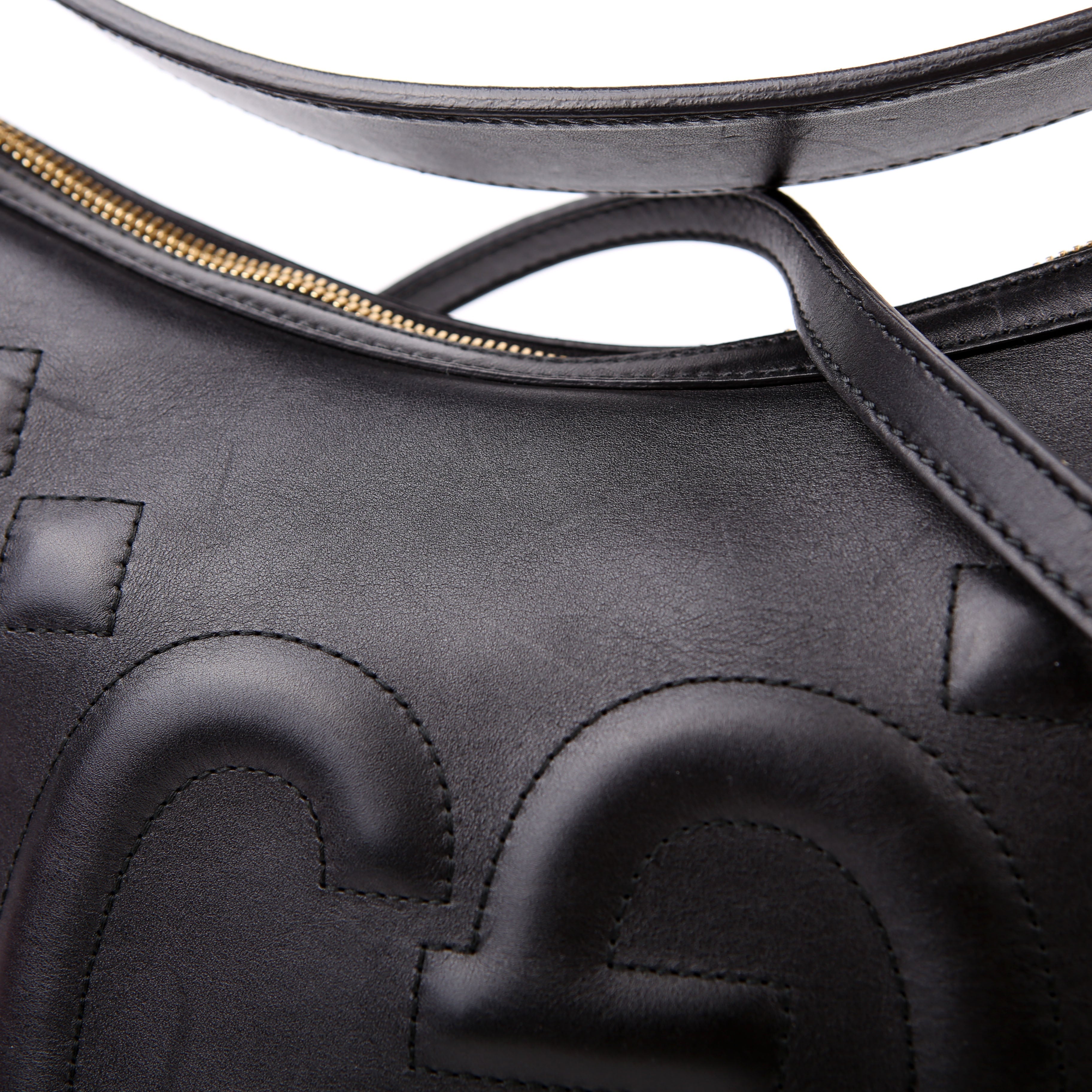 Gucci 474988 GG Embossed Apollo Hobo Large Black