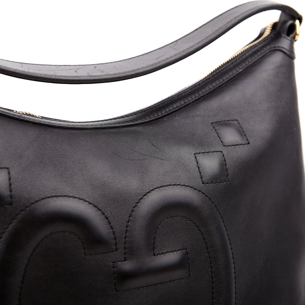 Gucci 474988 GG Embossed Apollo Hobo Large Black