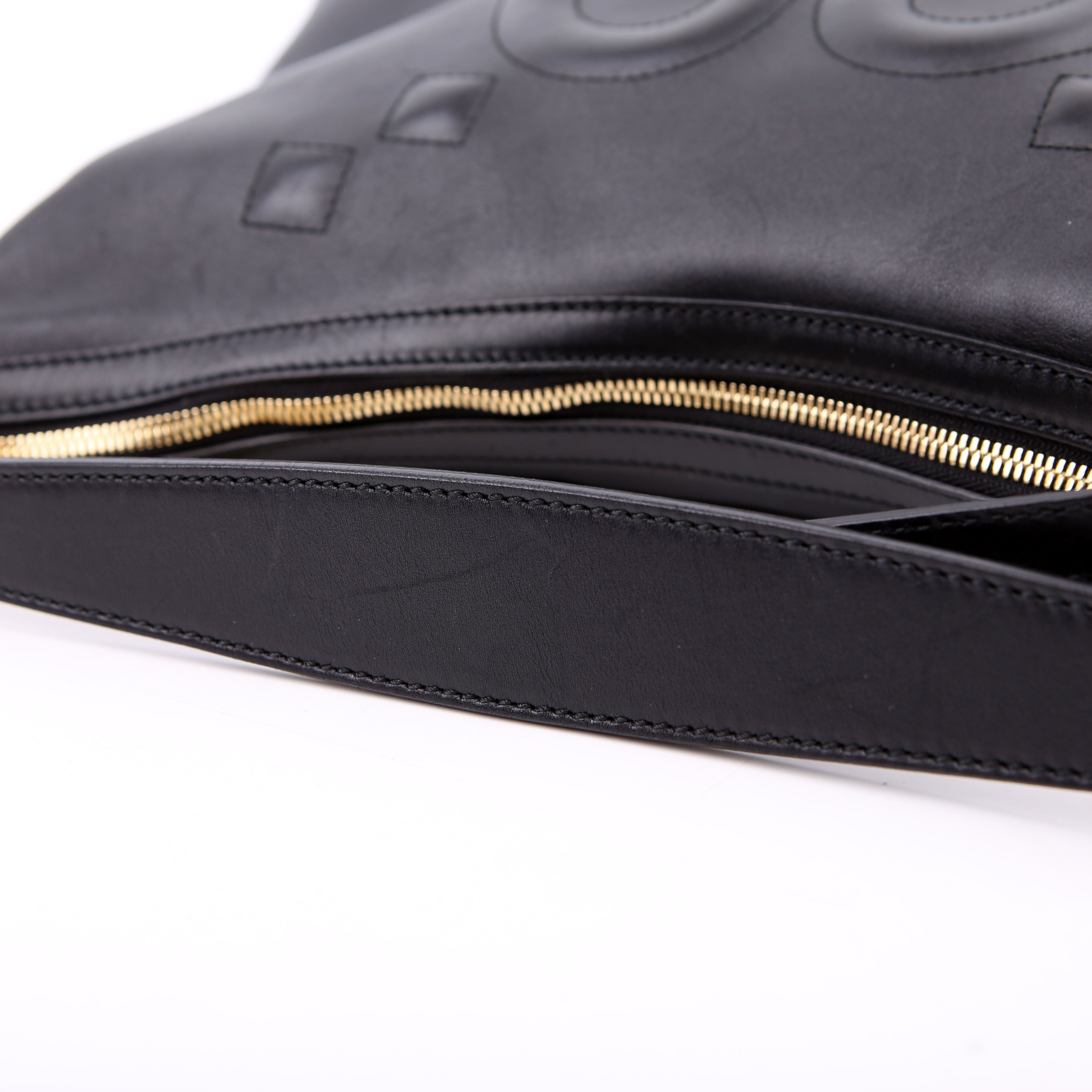 Gucci 474988 GG Embossed Apollo Hobo Large Black