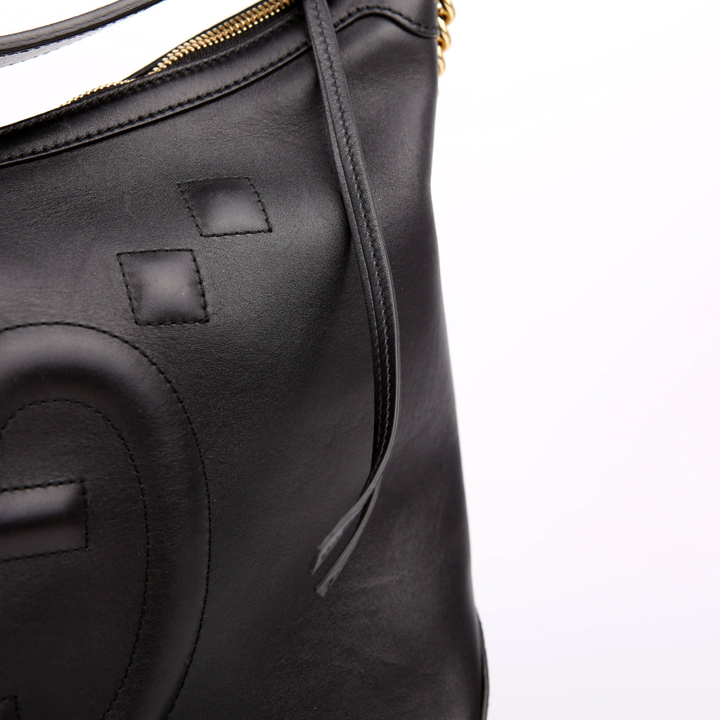 Gucci 474988 GG Embossed Apollo Hobo Large Black