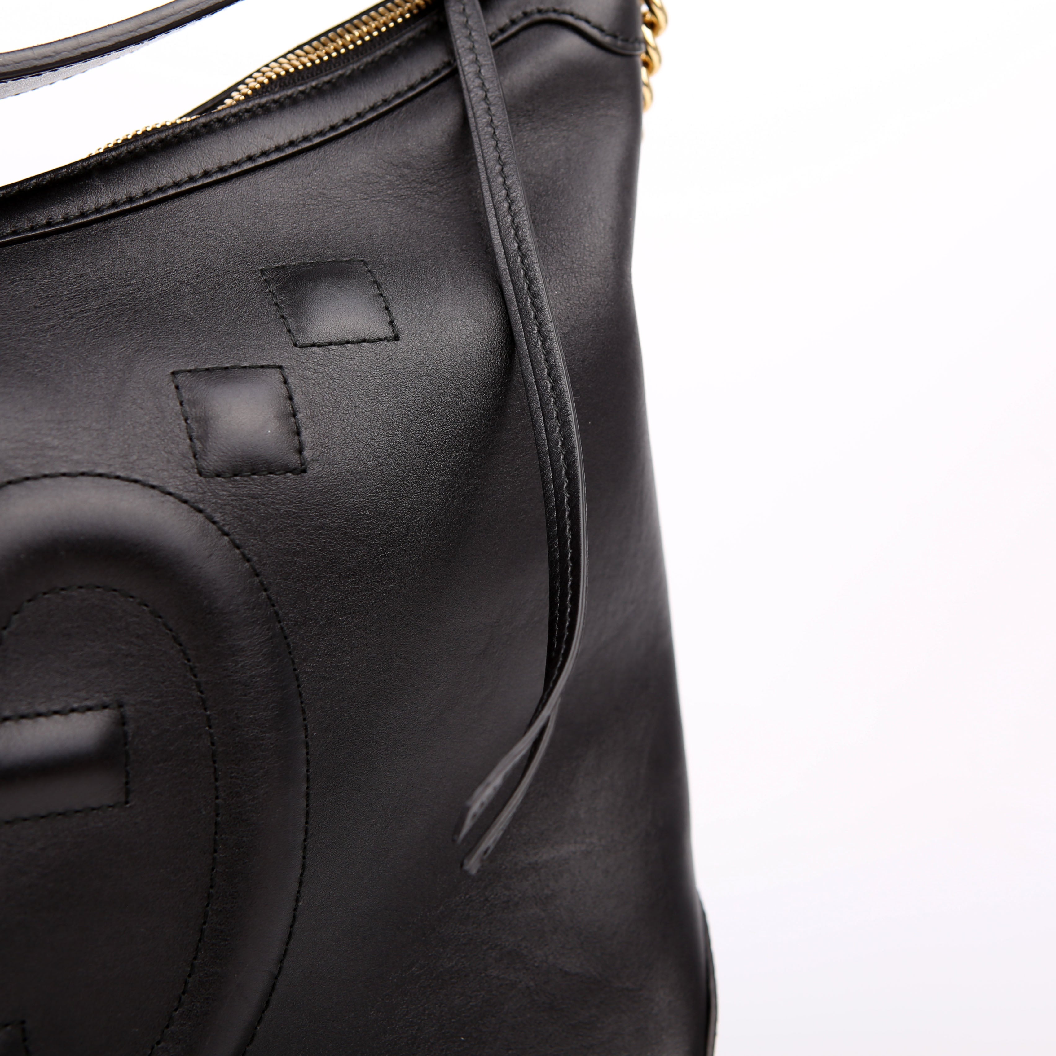 Gucci 474988 GG Embossed Apollo Hobo Large Black