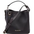 Gucci 815118 GG Emblem Bucket Small Black