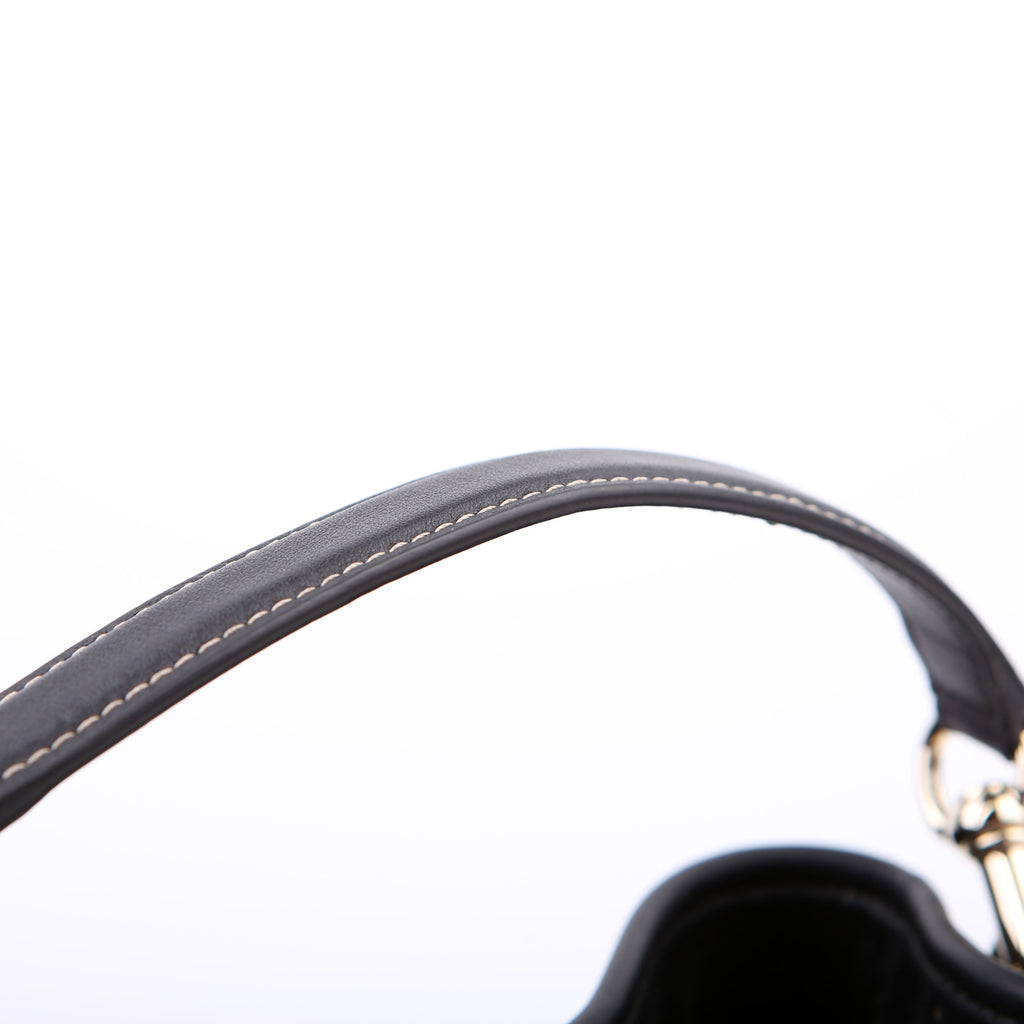 Gucci 815118 GG Emblem Bucket Small Black