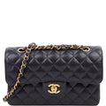Classic Flap Small Caviar RFID Black/Gold