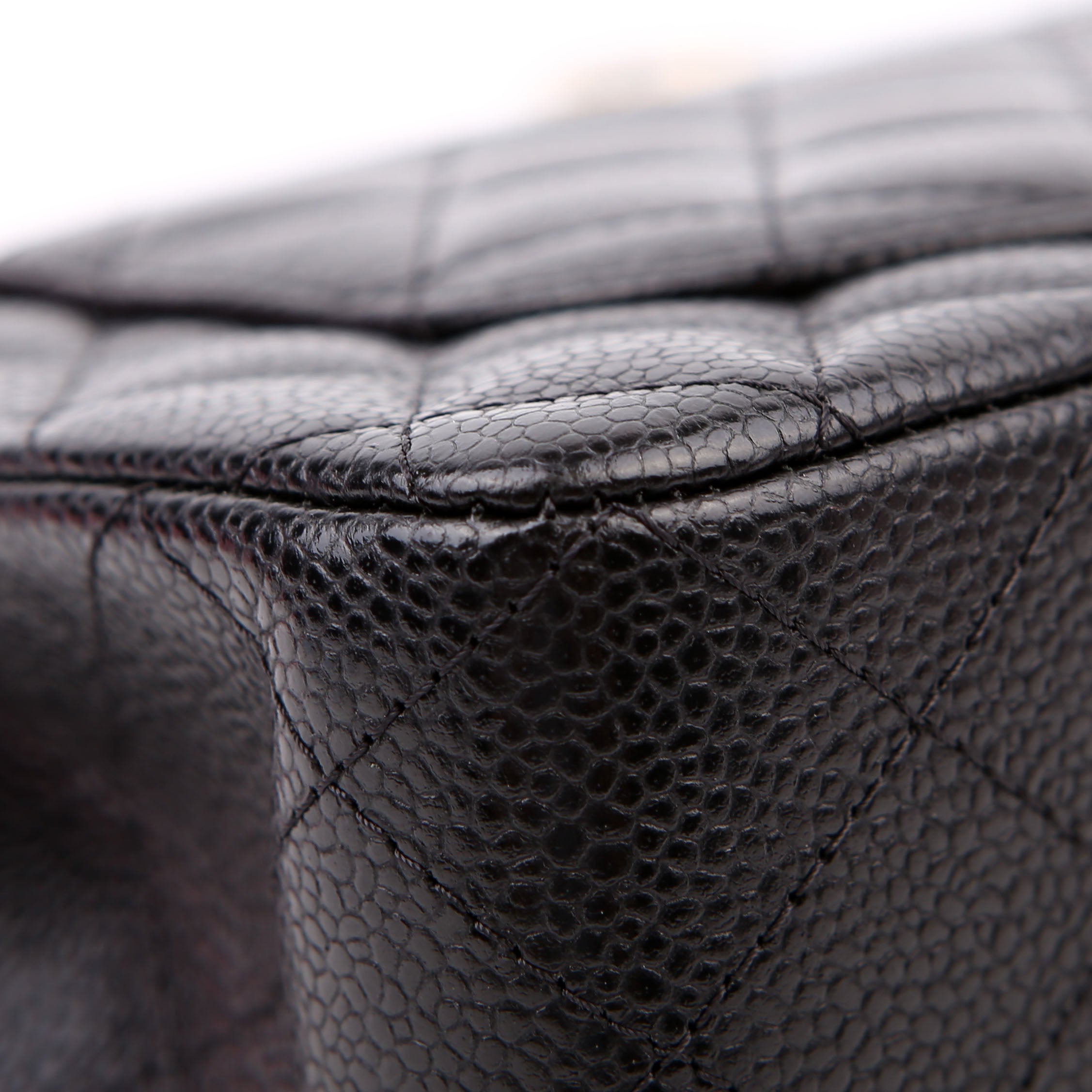 Classic Flap Small Caviar RFID Black/Gold
