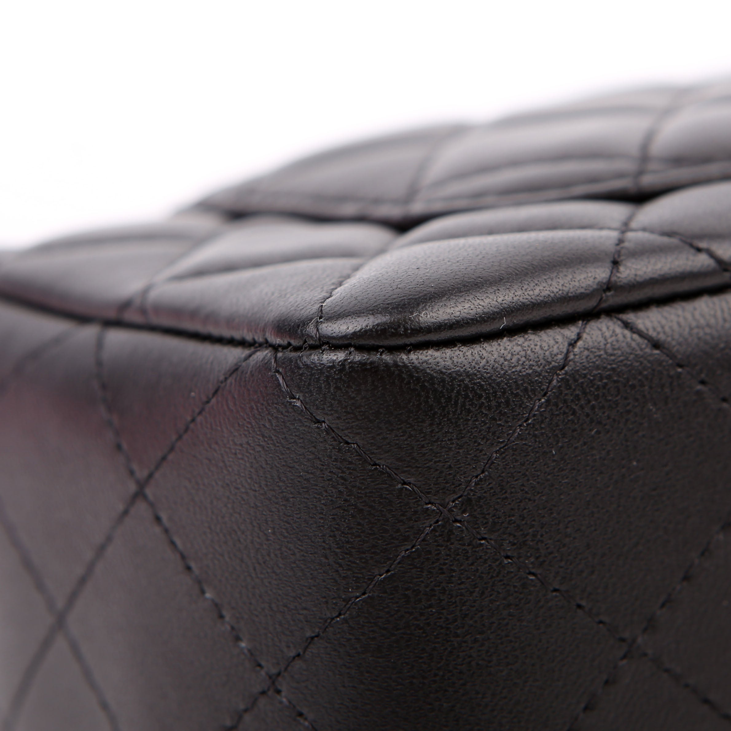Classic Flap Mini Rectangle Lambskin RFID Black/Silver