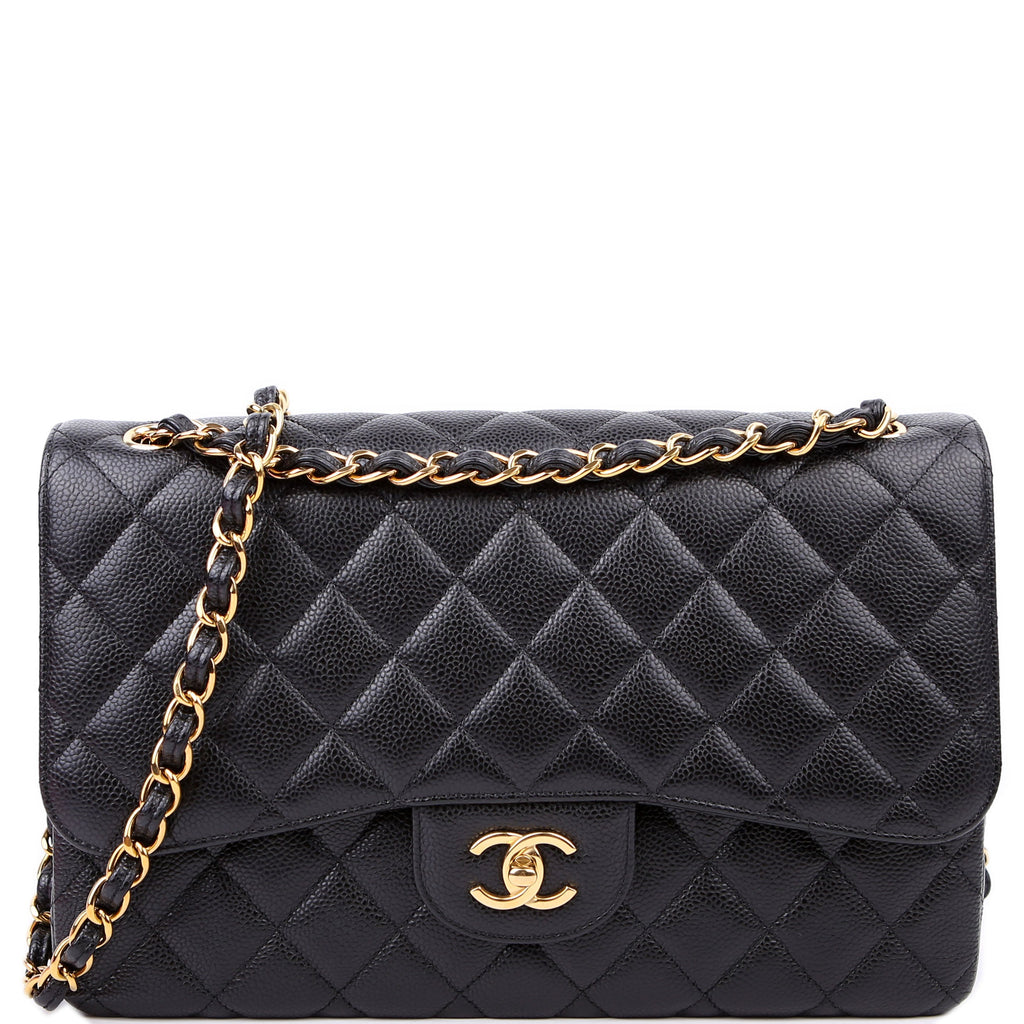 Classic Flap Jumbo Caviar RFID Black/Gold