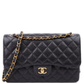 Classic Flap Jumbo Caviar RFID Black/Gold