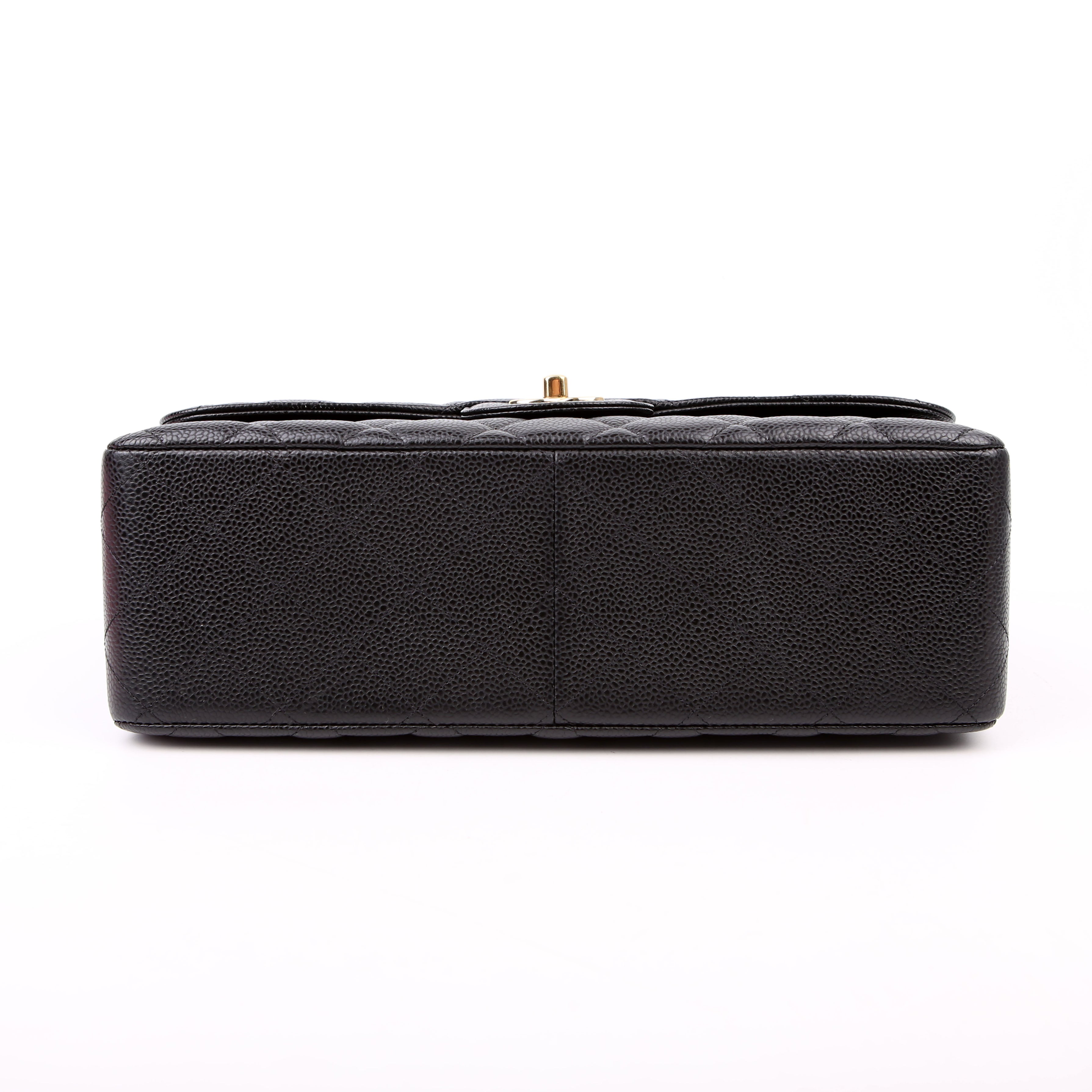 Classic Flap Jumbo Caviar RFID Black/Gold