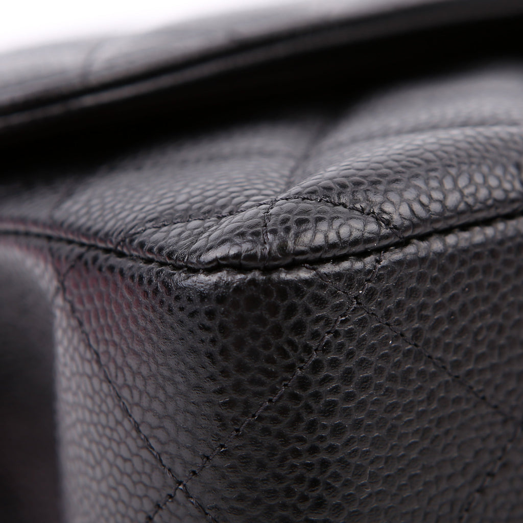 Classic Flap Jumbo Caviar RFID Black/Gold