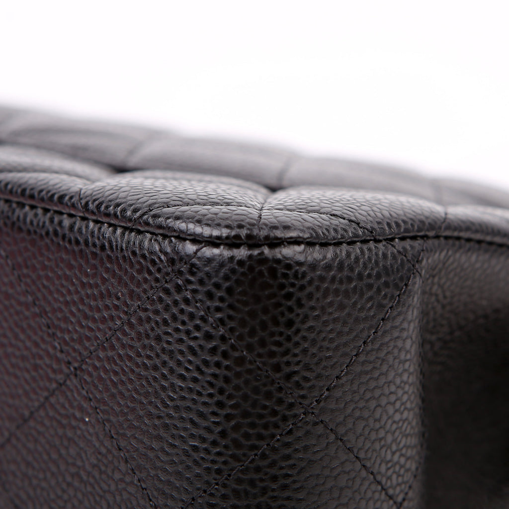 Classic Flap Jumbo Caviar RFID Black/Gold