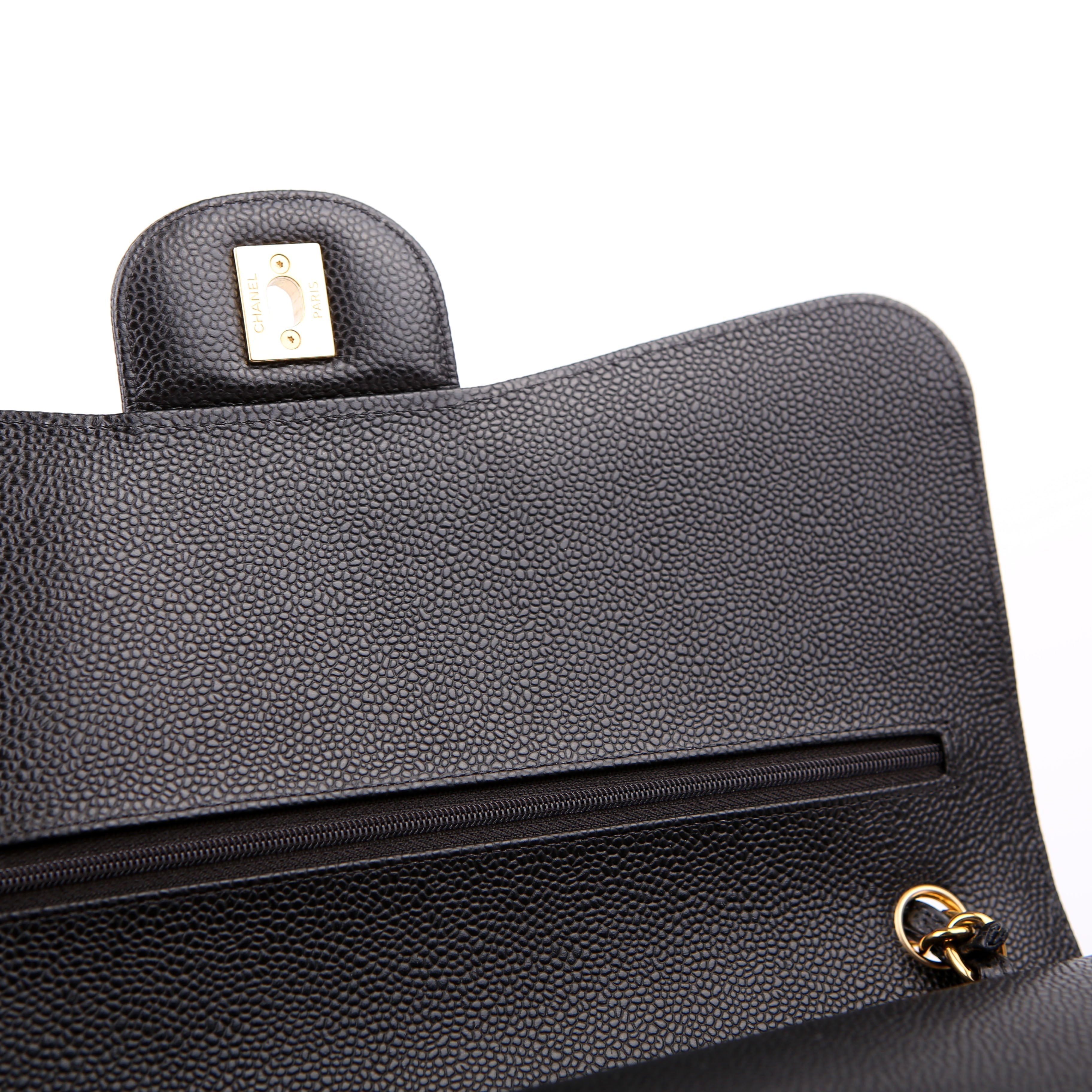 Classic Flap Jumbo Caviar RFID Black/Gold