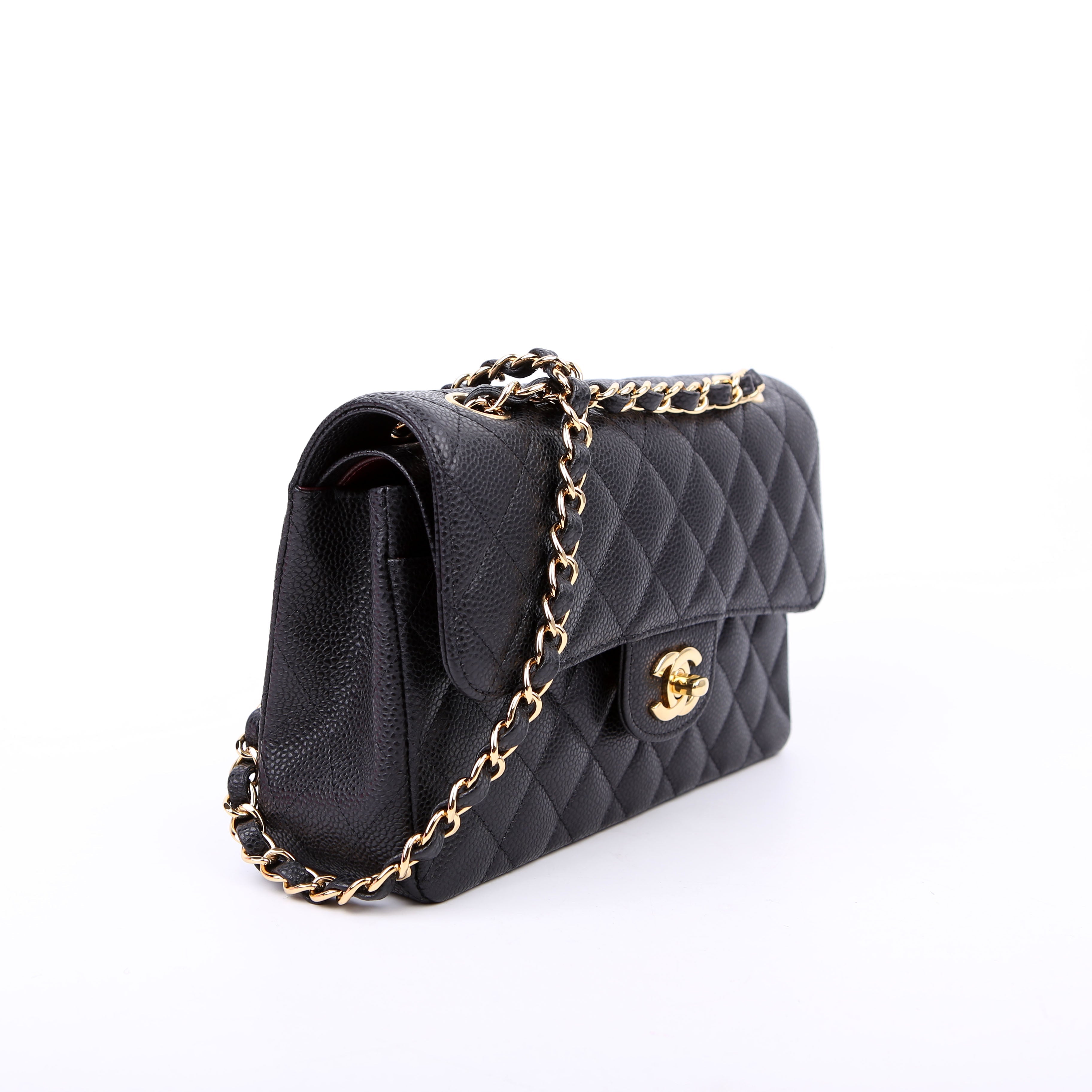 Classic Flap Small Caviar 27M Black