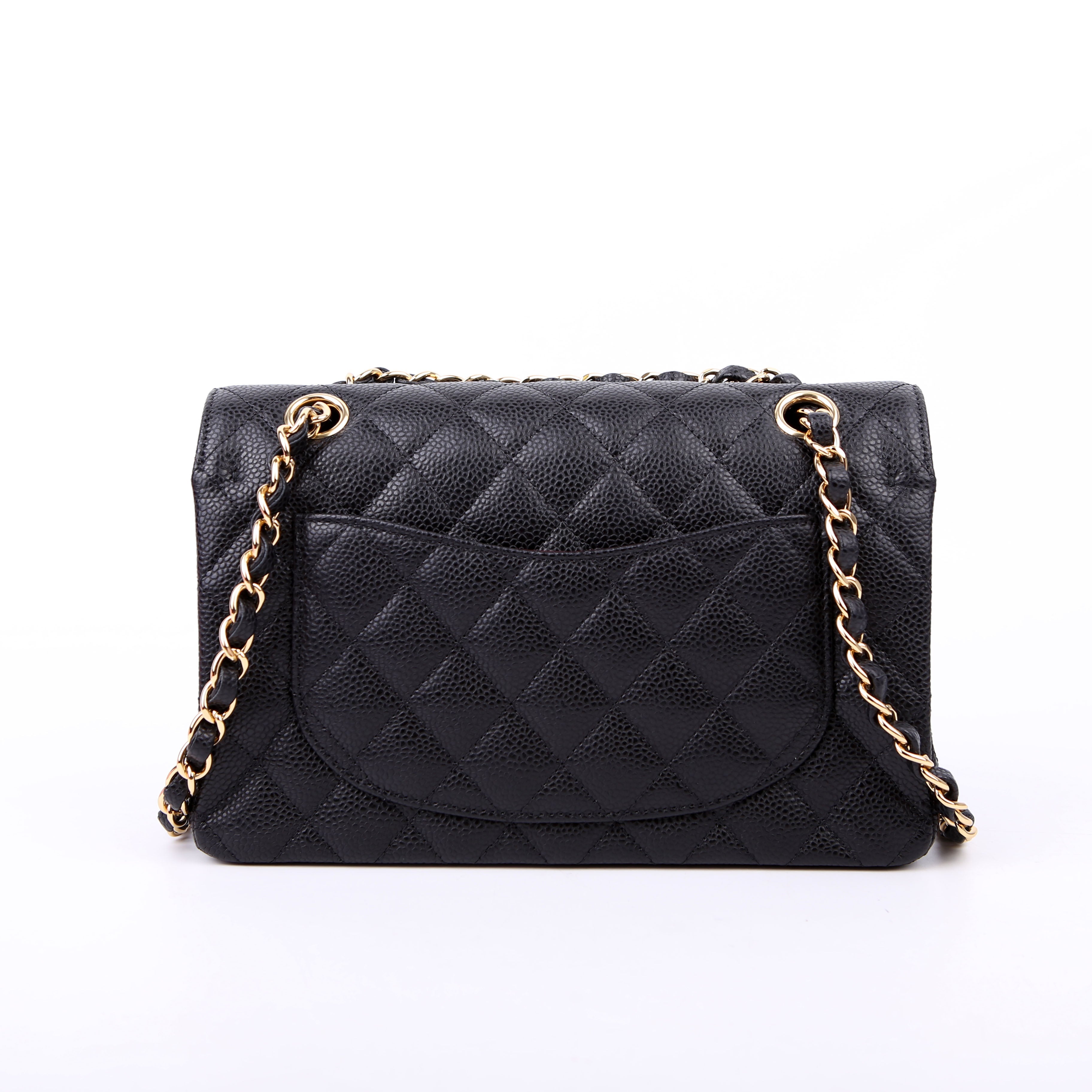 Classic Flap Small Caviar 27M Black
