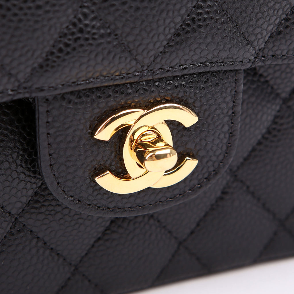 Classic Flap Small Caviar 27M Black